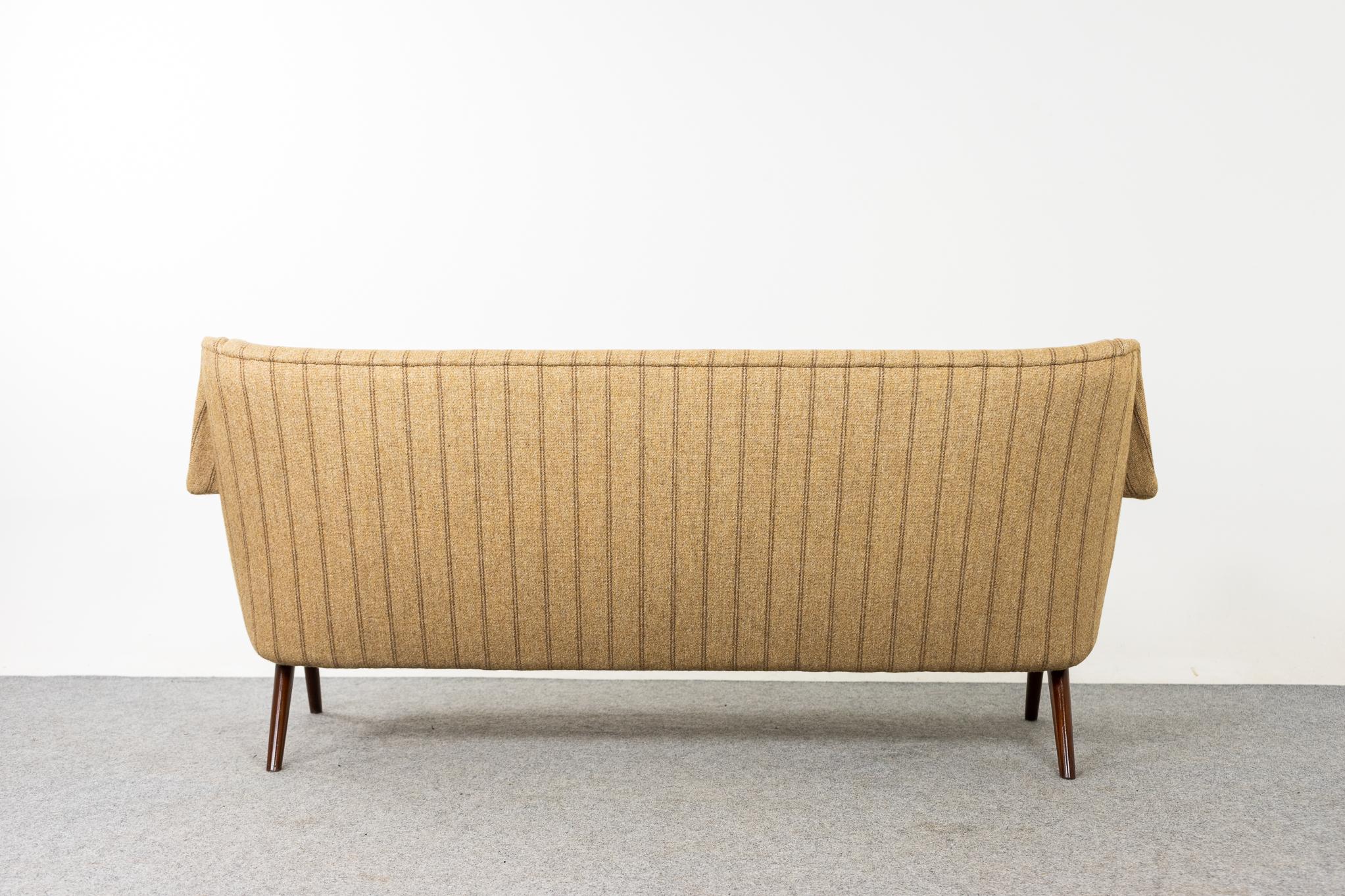 Danish Mid-Century Modern Wool and Teak Sofa For Sale 4