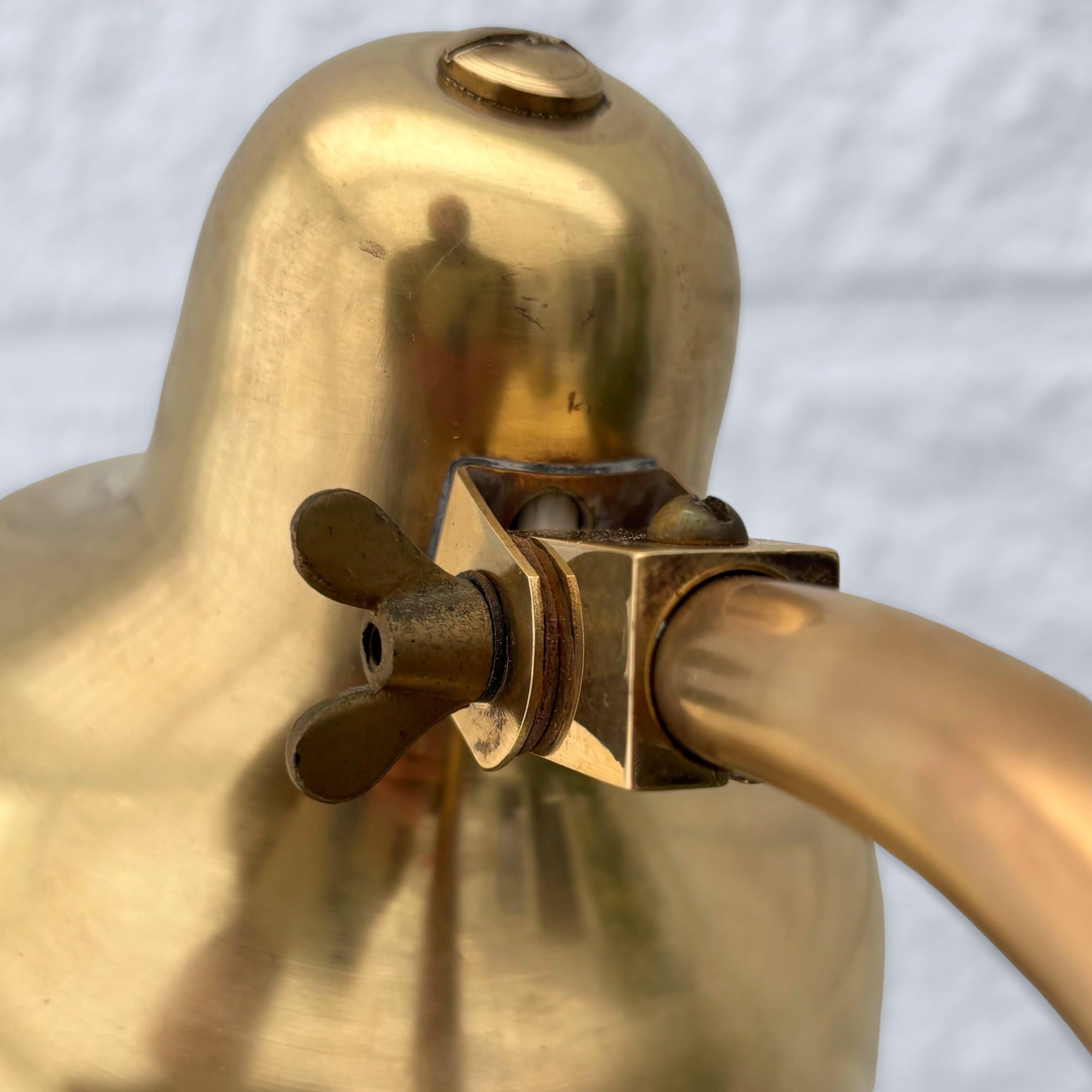 Fog & Mørup, Scandinavian mid-century modernist table lamp, brass, Denmark 1940s For Sale 5