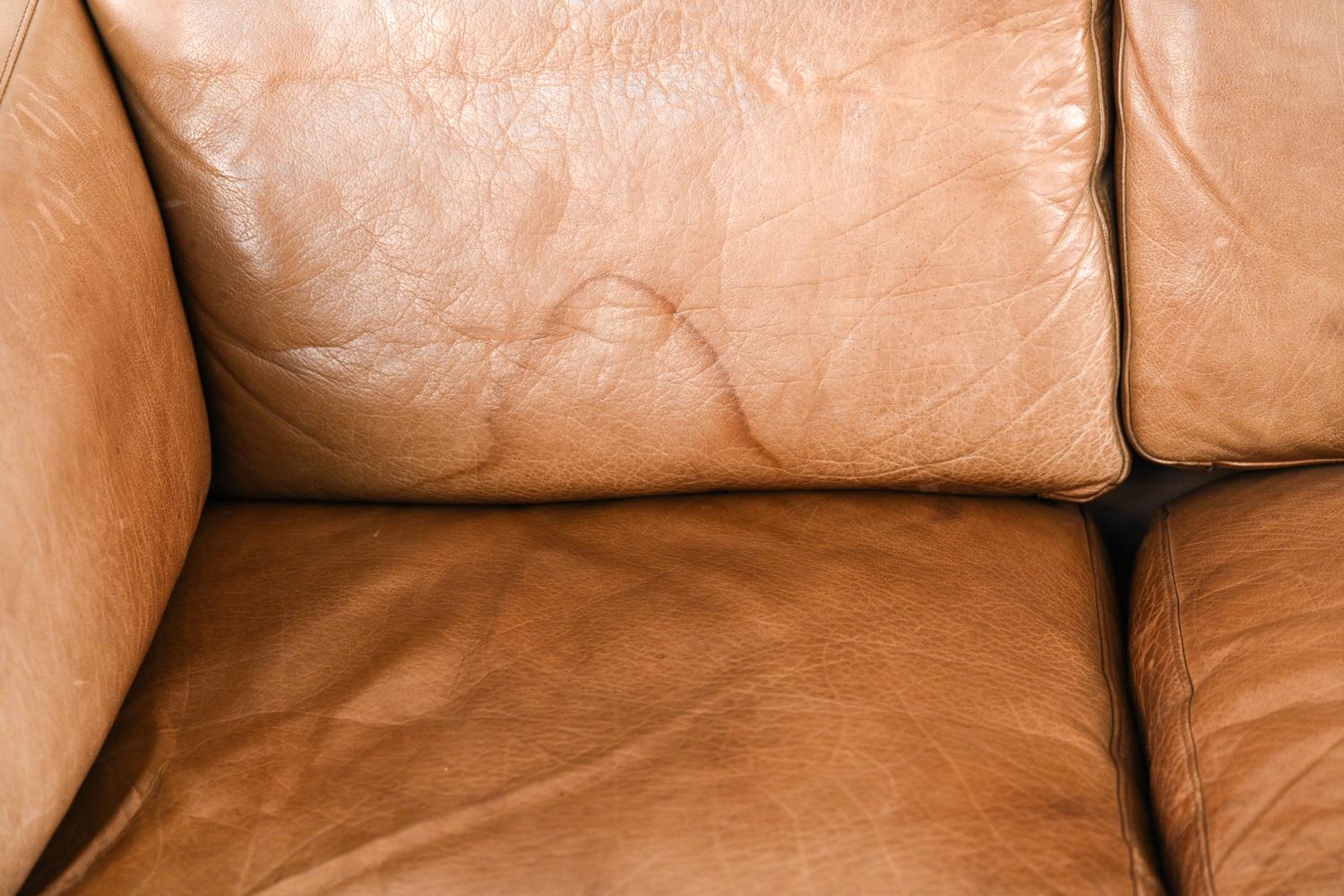 Danish Mid-Century Mogens Hansen Buffalo Leather Sofa 1