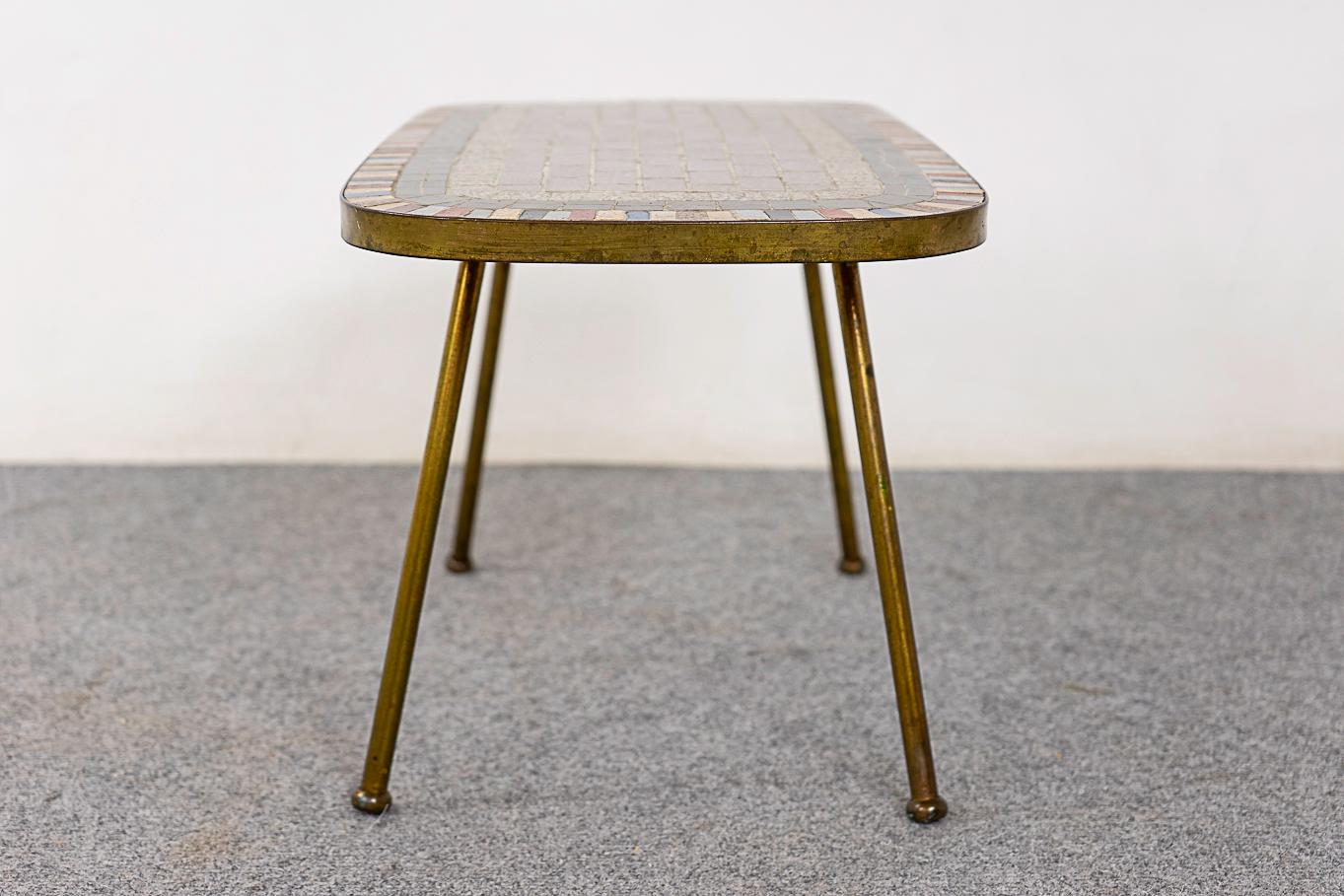 Danish Mid-Century Mosaic Plant / Side Table For Sale 1