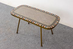 Retro Danish Mid-Century Mosaic Plant / Side Table