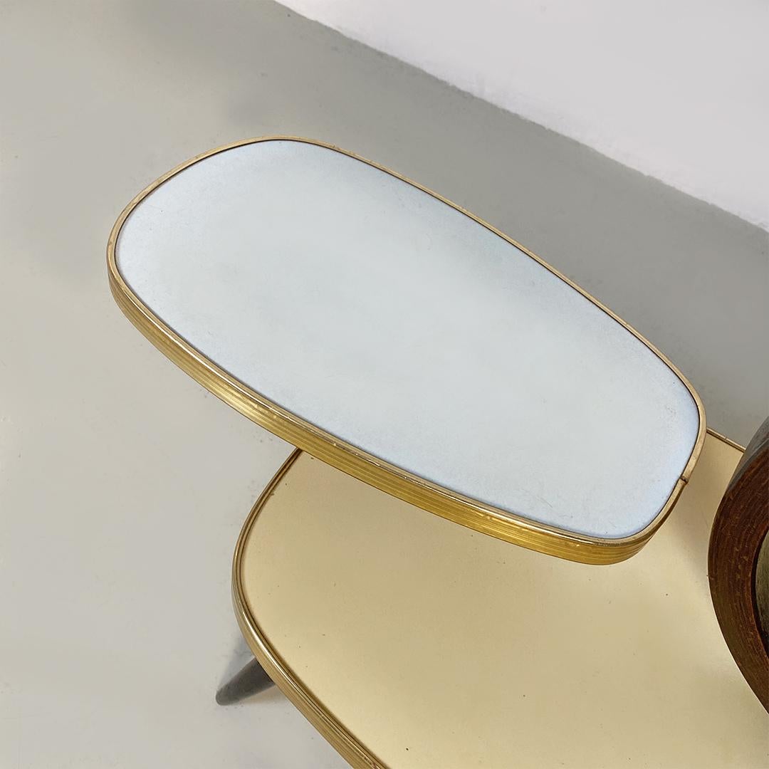 Dänischer Pflanzenhalter oder -regal aus Buche und mehrfarbigem Laminat aus der Mitte des Jahrhunderts, 1960er Jahre im Angebot 1