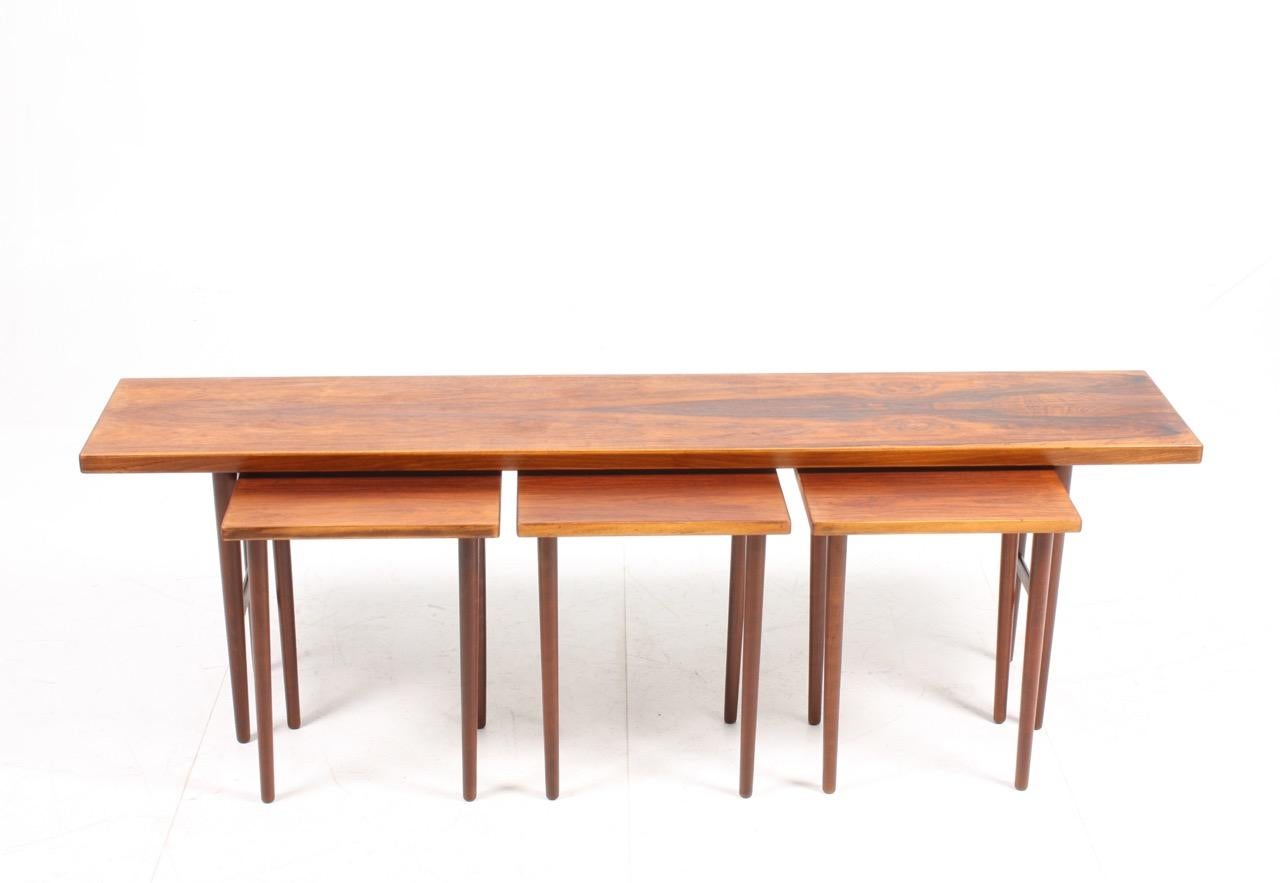 Nest of tables in rosewood designed by Kurt Østervig, made by Jason Furniture Denmark - Great original condition.