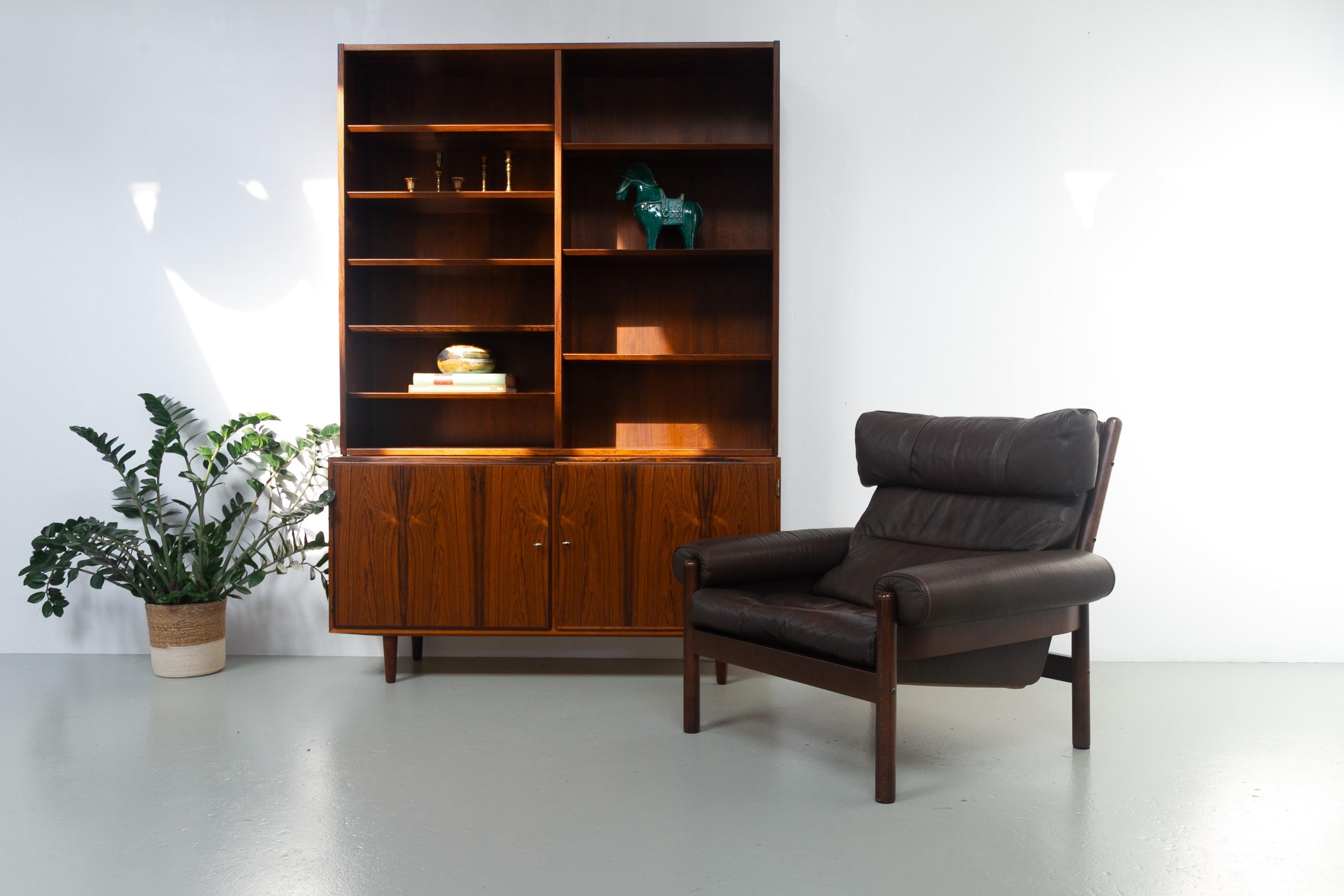 Chaise longue danoise en cuir de style Norells du milieu du siècle dernier, années 1960. en vente 11