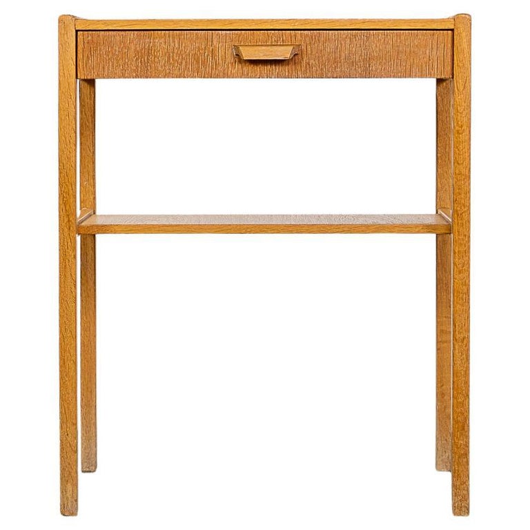 Danish Midcentury Oak Bedside Table For Sale at 1stDibs