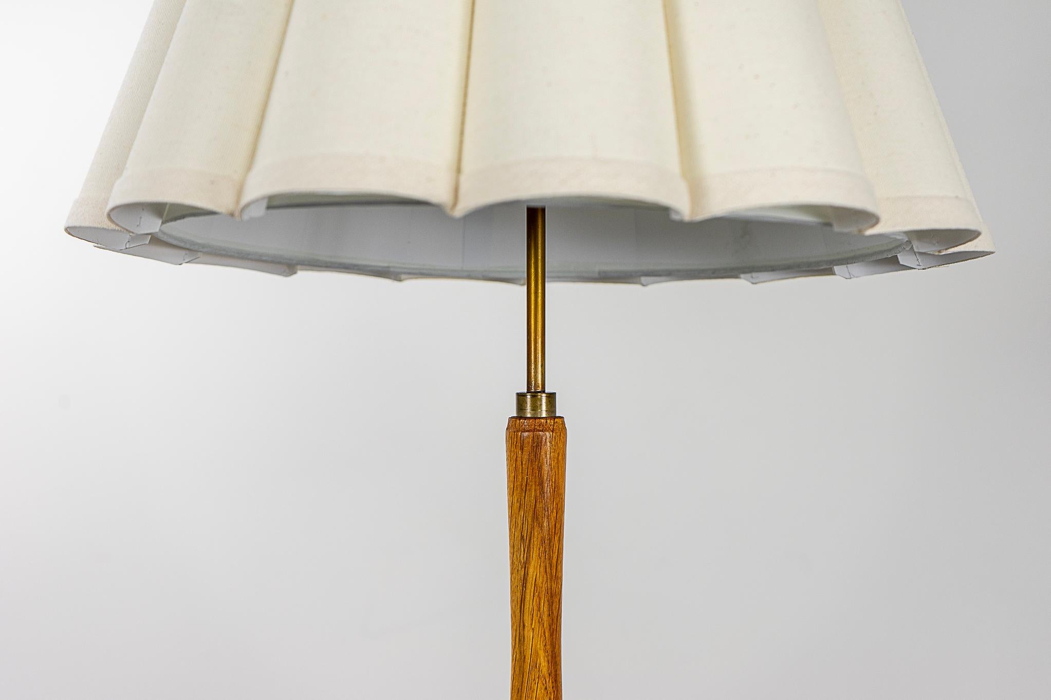 Veneer Danish Mid-Century Oak Floor Lamp For Sale