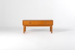 Danish Mid-Century Oak Low Cabinet, 1960s