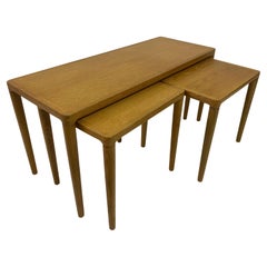 Danish Mid Century Oak Nest of Tables by H.W Klein For Bramin