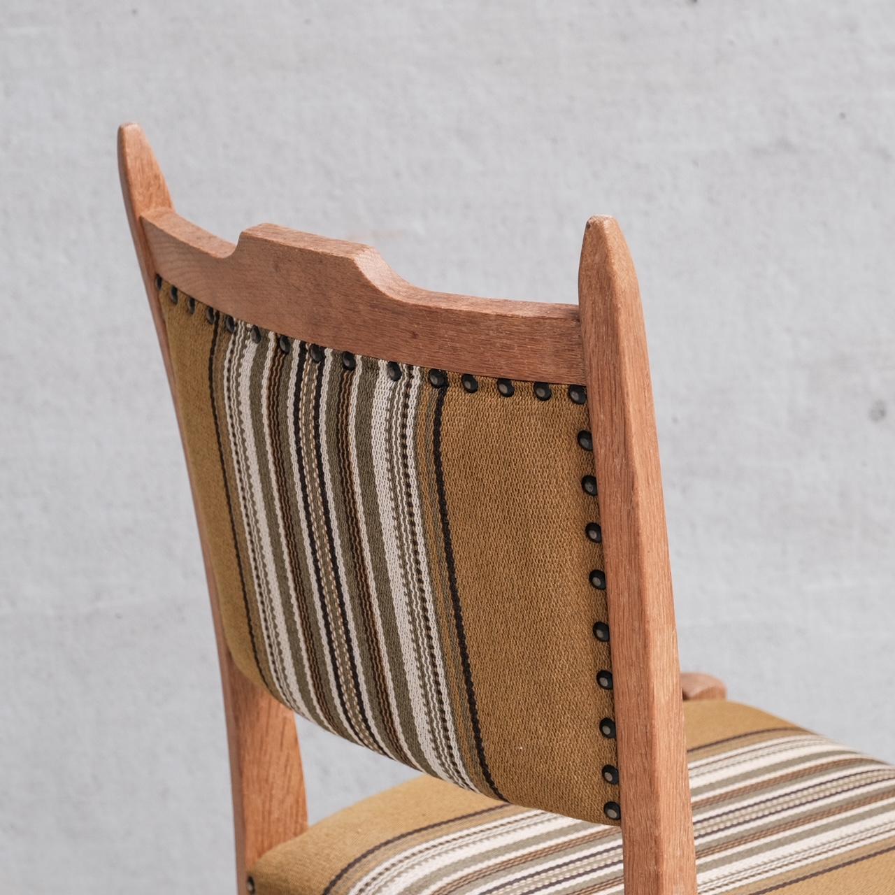 Danish Mid-Century Oak Upholstered Dining Chairs (6) 5
