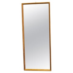 Danish Minimalist Wall Mirror with Solid Oak Frame, 1960s