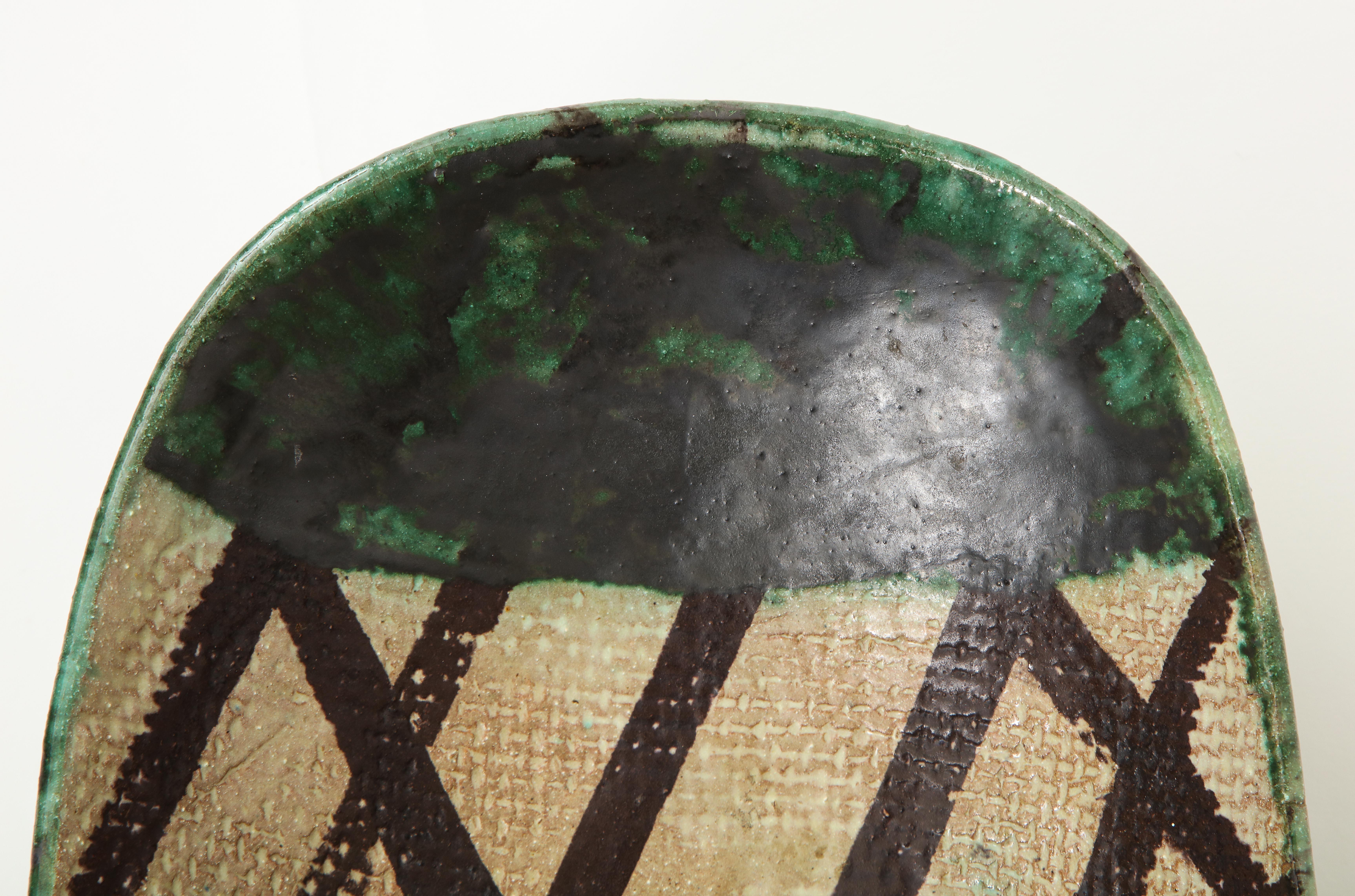 Mid-Century Oblong Ceramic Bowl by Allan Ebeling, Sweden, 1957 2