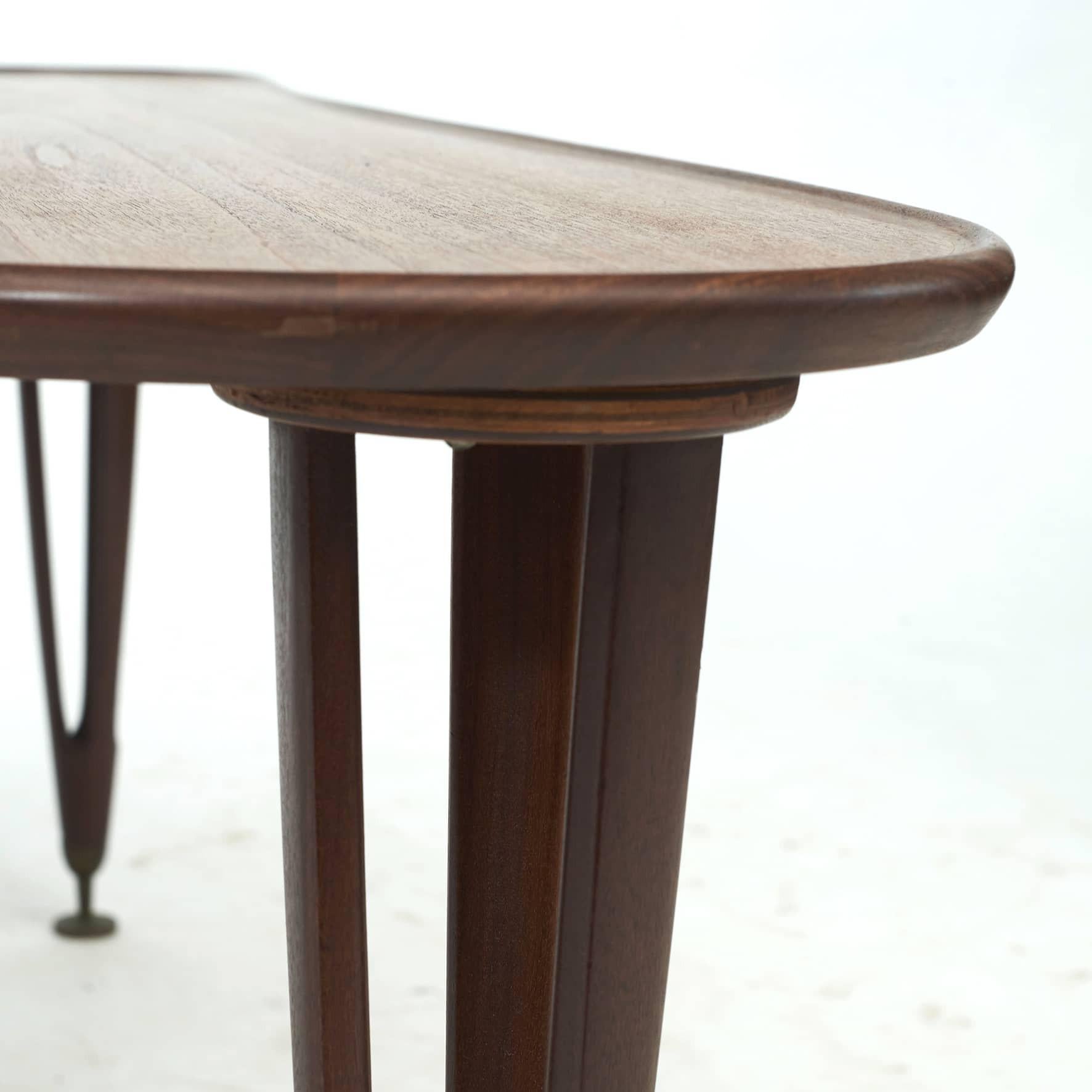 20th Century Danish Mid-Century Organically Shaped Teak Coffee Table by BC Møbler
