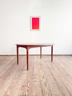Danish Mid-Century Oval Dining Table in Teak, Extendable, Denmark, 1960s
