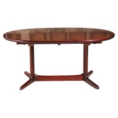 Danish Mid Century Oval Rosewood Dining Table, Circa 1970s