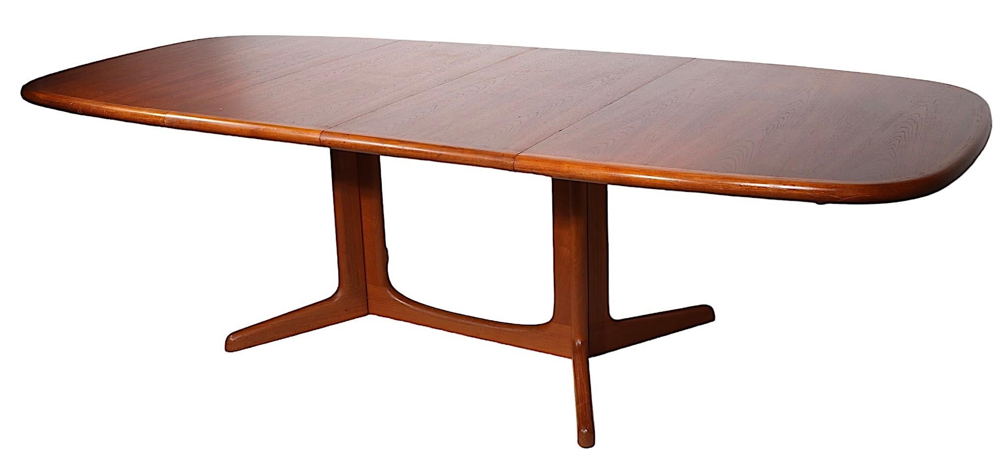 Danish Mid Century Oval Teak Dining Table by Niels Otto Moller for Gudme c 1970s For Sale 3