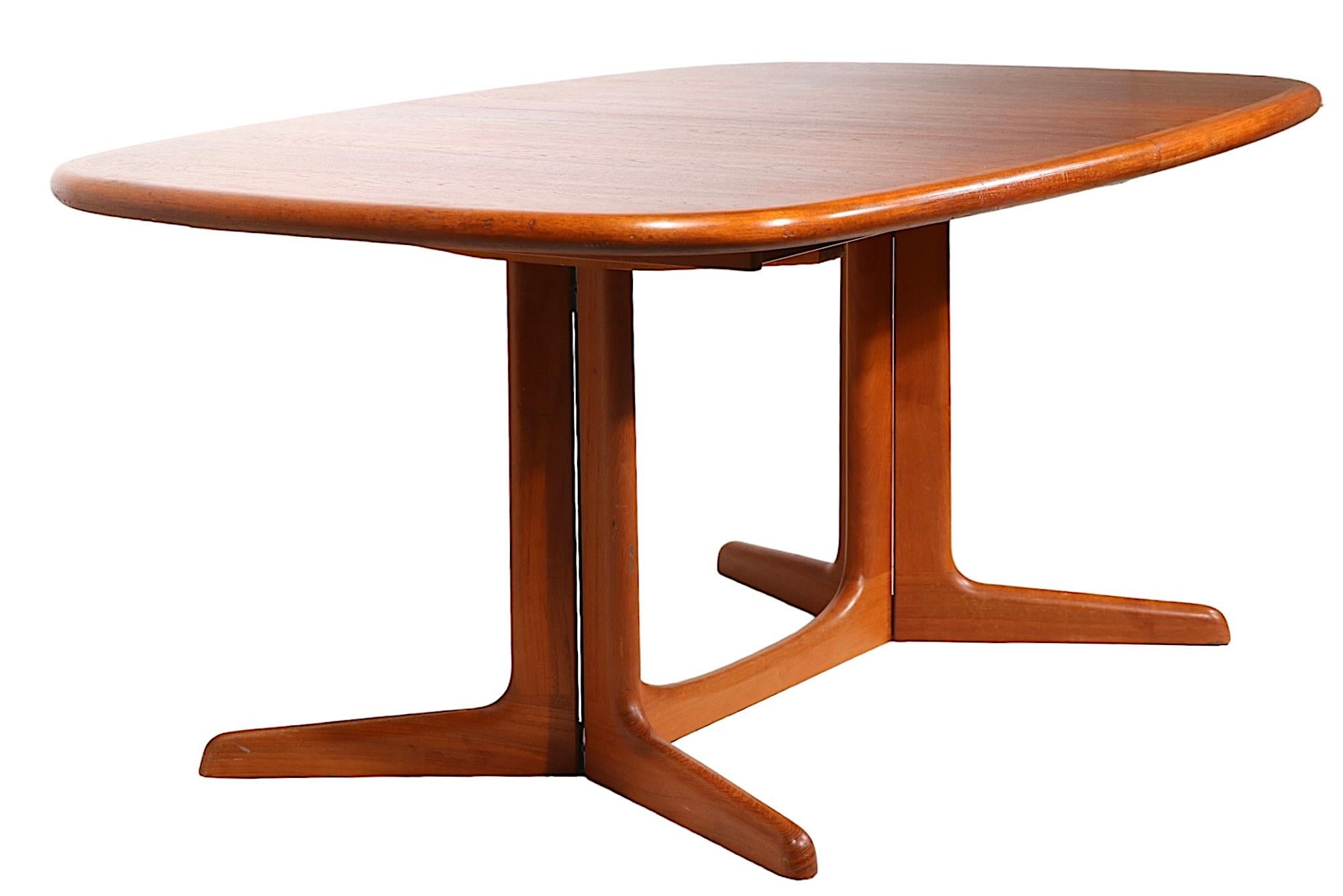 Danish Mid Century Oval Teak Dining Table by Niels Otto Moller for Gudme c 1970s For Sale 4