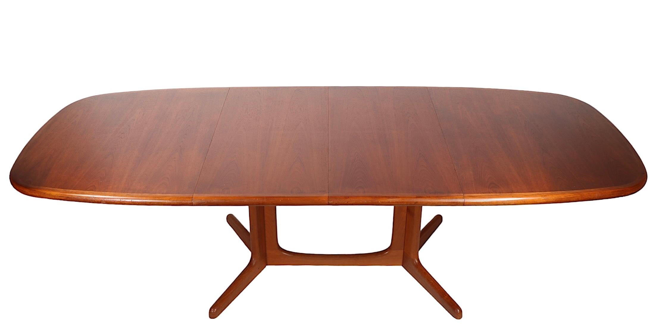 Danish Mid Century Oval Teak Dining Table by Niels Otto Moller for Gudme c 1970s For Sale 7