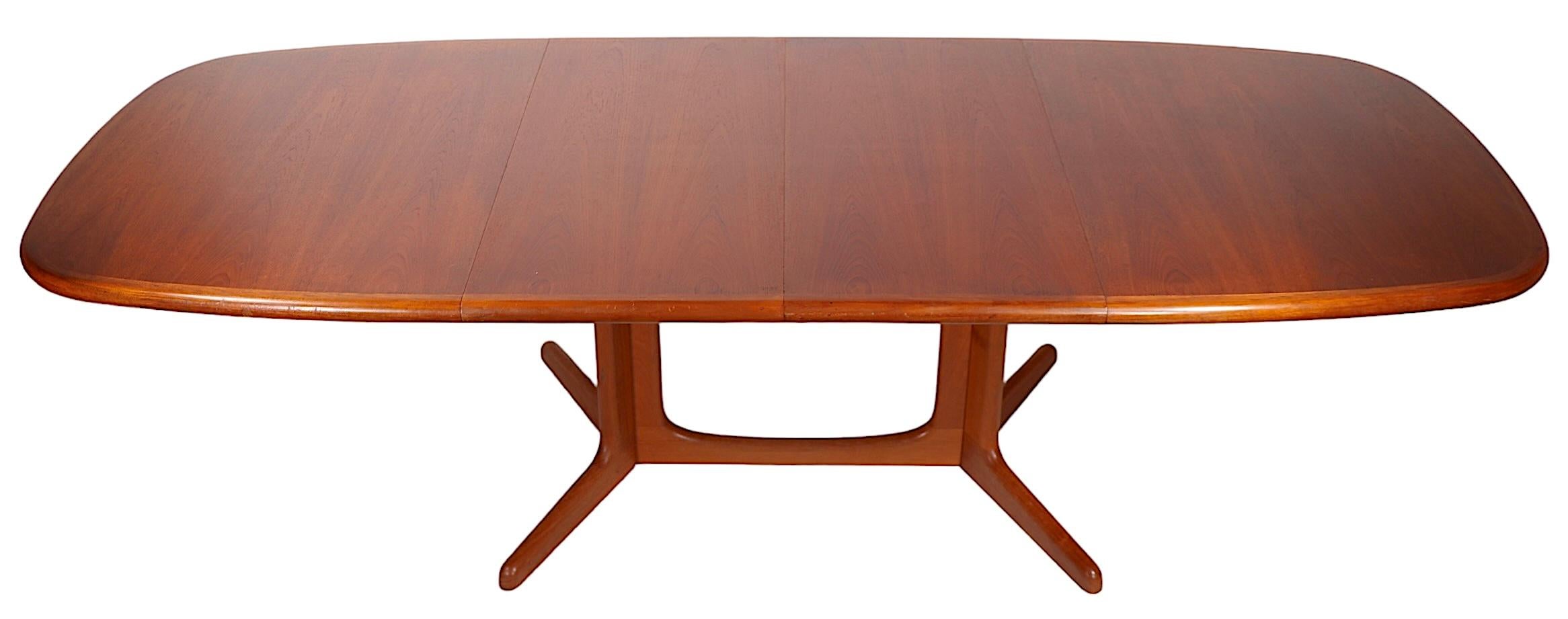 Danish Mid Century Oval Teak Dining Table by Niels Otto Moller for Gudme c 1970s For Sale 8
