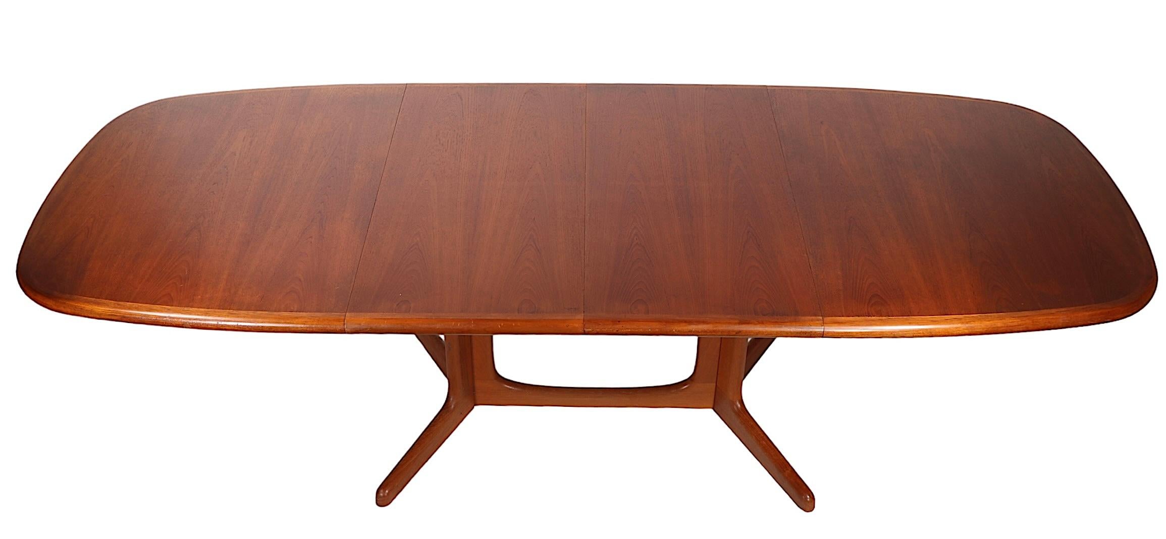 Danish Mid Century Oval Teak Dining Table by Niels Otto Moller for Gudme c 1970s For Sale 7