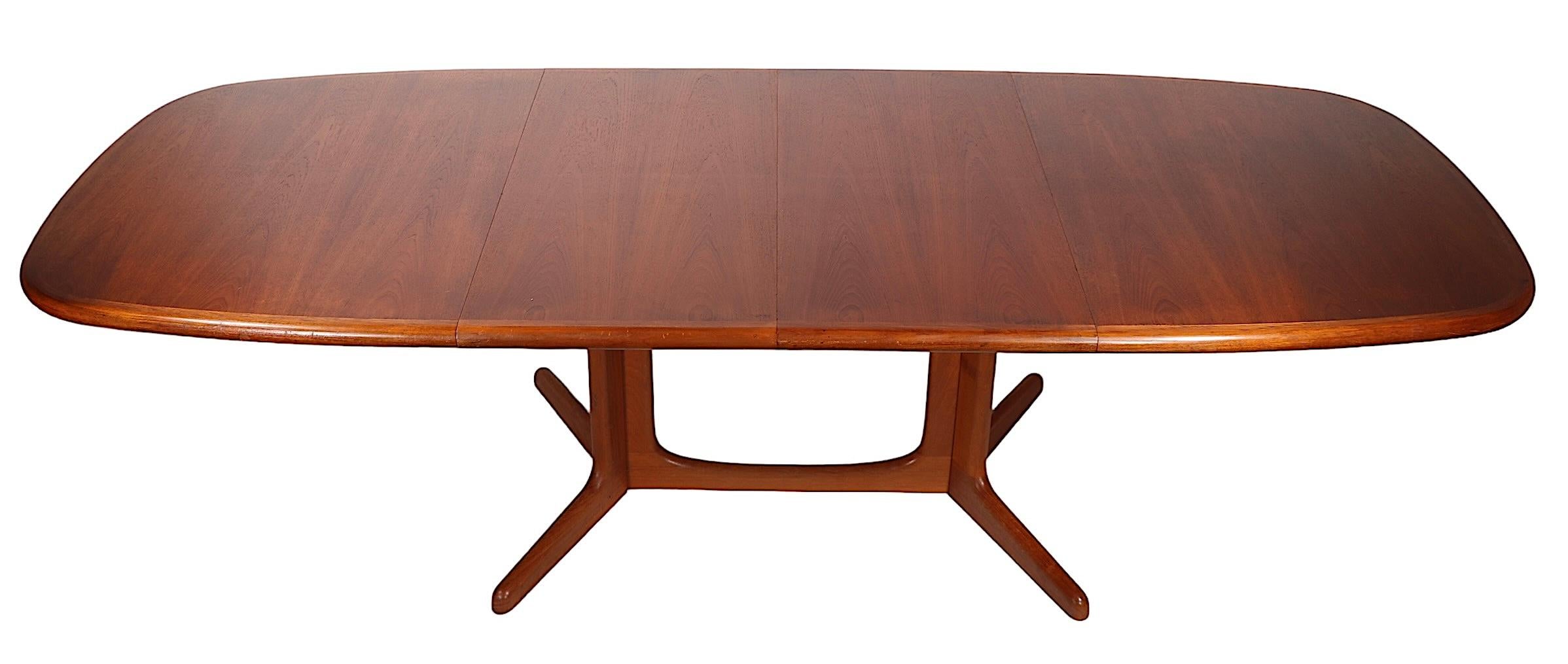 Danish Mid Century Oval Teak Dining Table by Niels Otto Moller for Gudme c 1970s For Sale 10