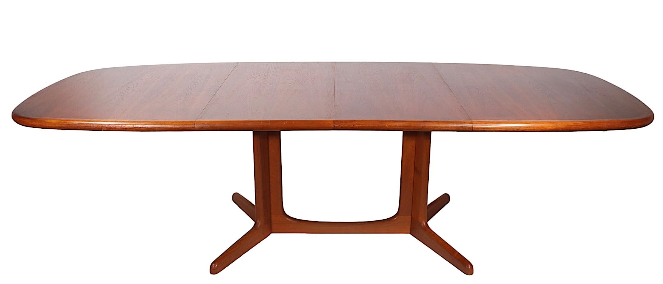 Danish Mid Century Oval Teak Dining Table by Niels Otto Moller for Gudme c 1970s For Sale 9