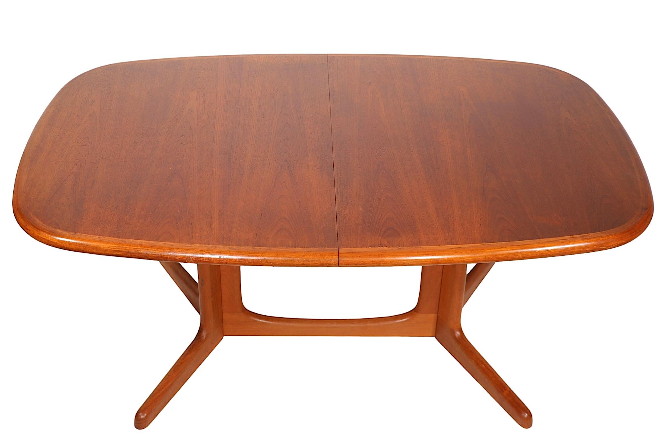 Danish Mid Century Oval Teak Dining Table by Niels Otto Moller for Gudme c 1970s For Sale 1