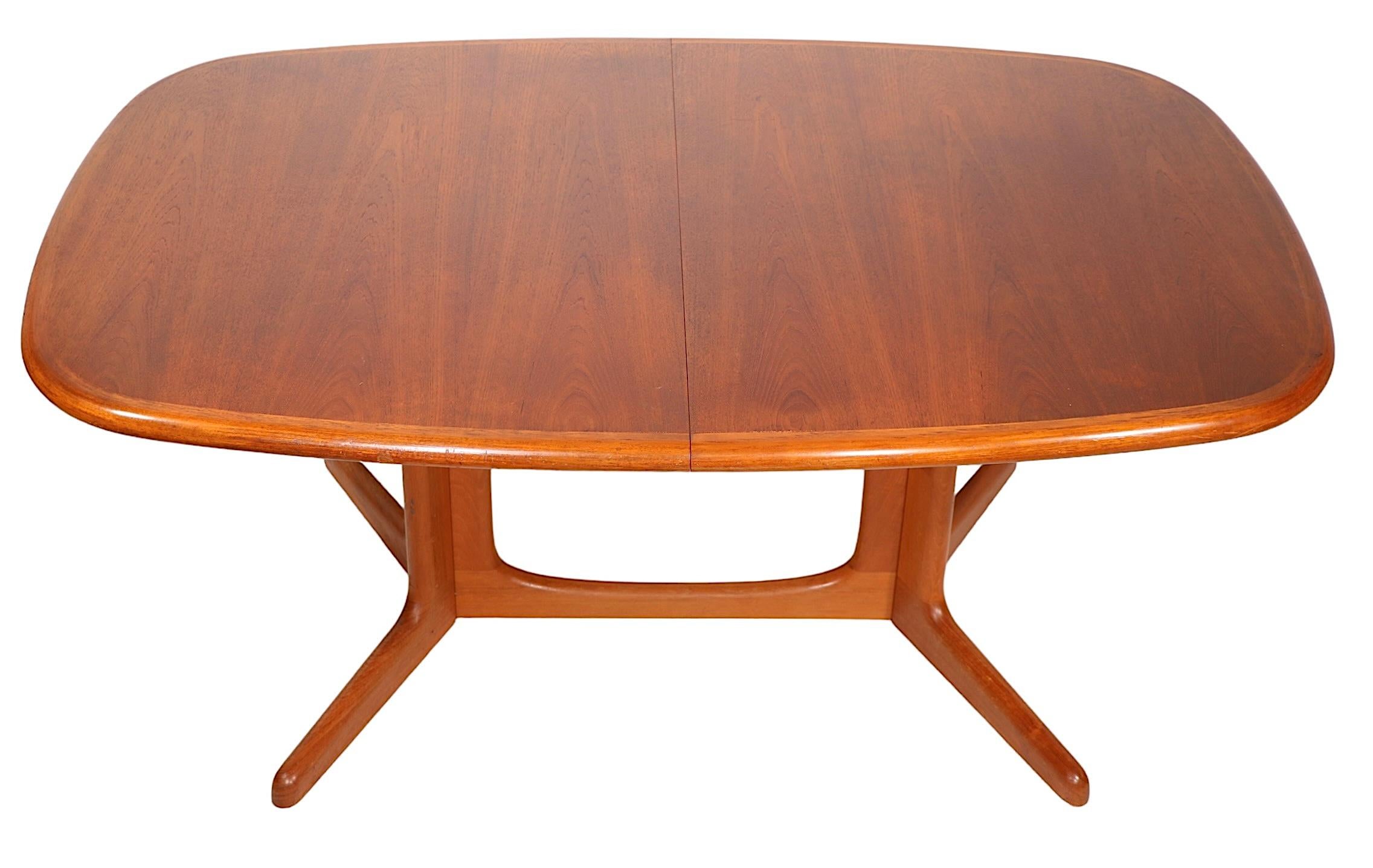Late 20th Century Danish Mid Century Oval Teak Dining Table by Niels Otto Moller for Gudme c 1970s For Sale