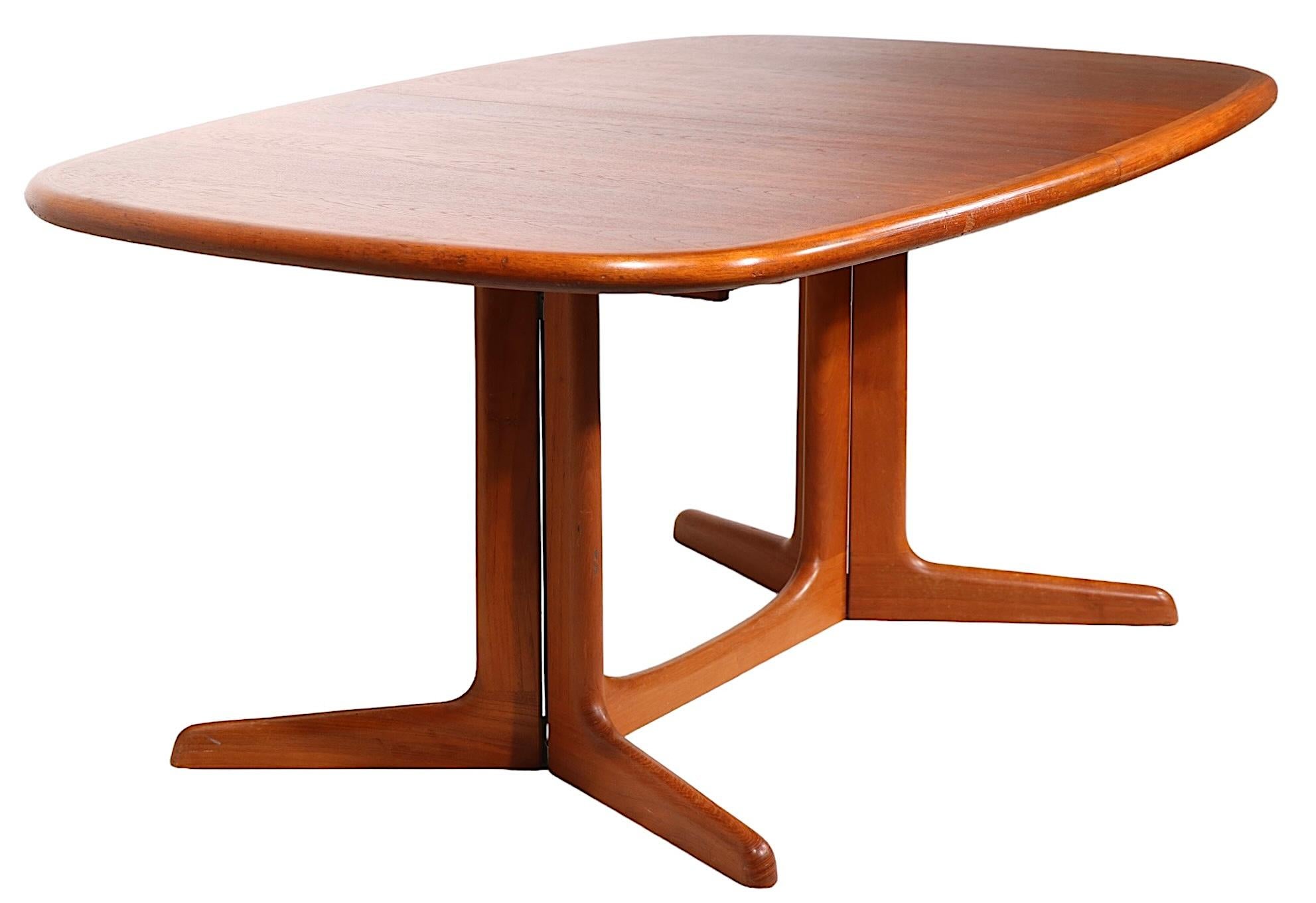 Danish Mid Century Oval Teak Dining Table by Niels Otto Moller for Gudme c 1970s For Sale 1