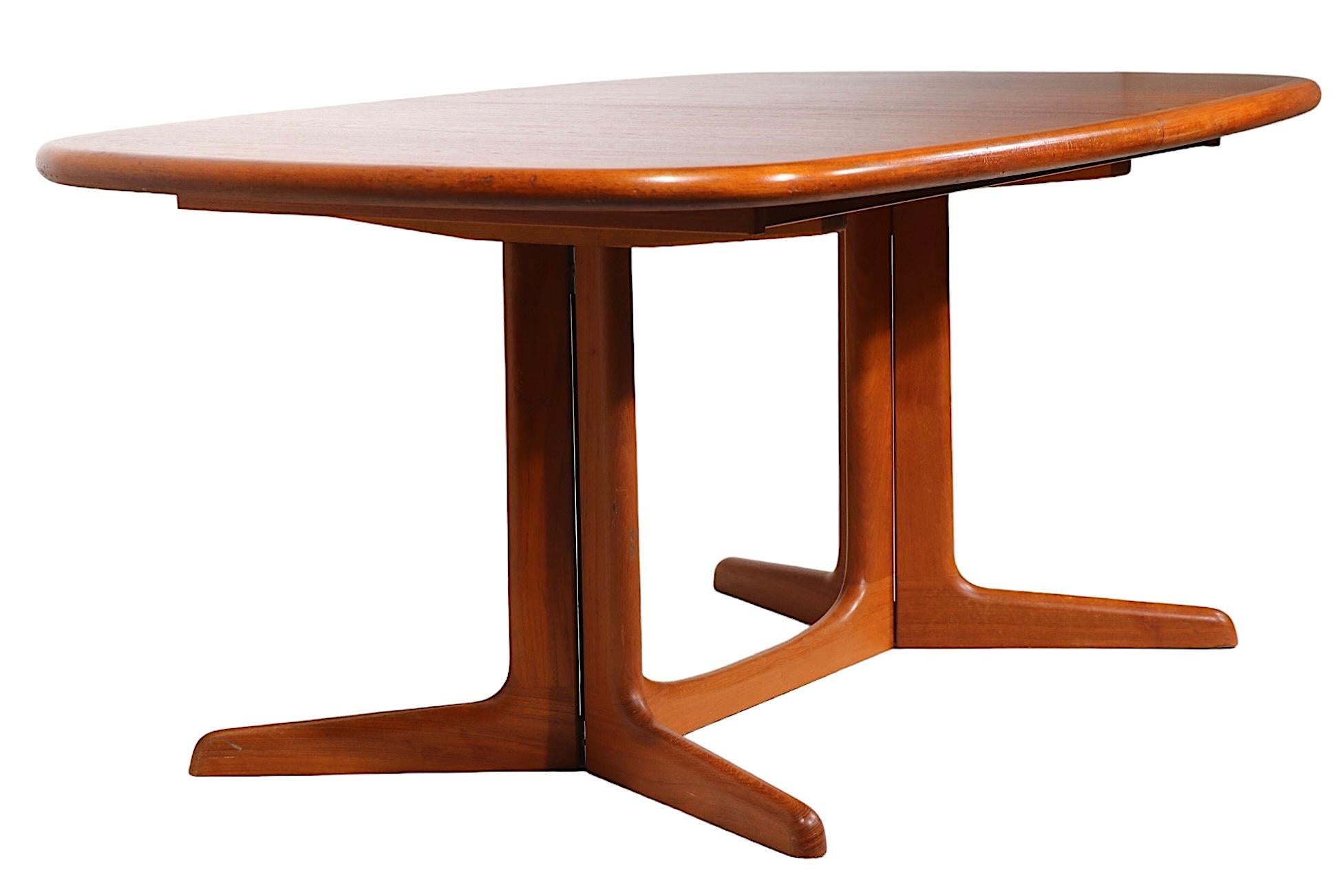 Danish Mid Century Oval Teak Dining Table by Niels Otto Moller for Gudme c 1970s For Sale 4