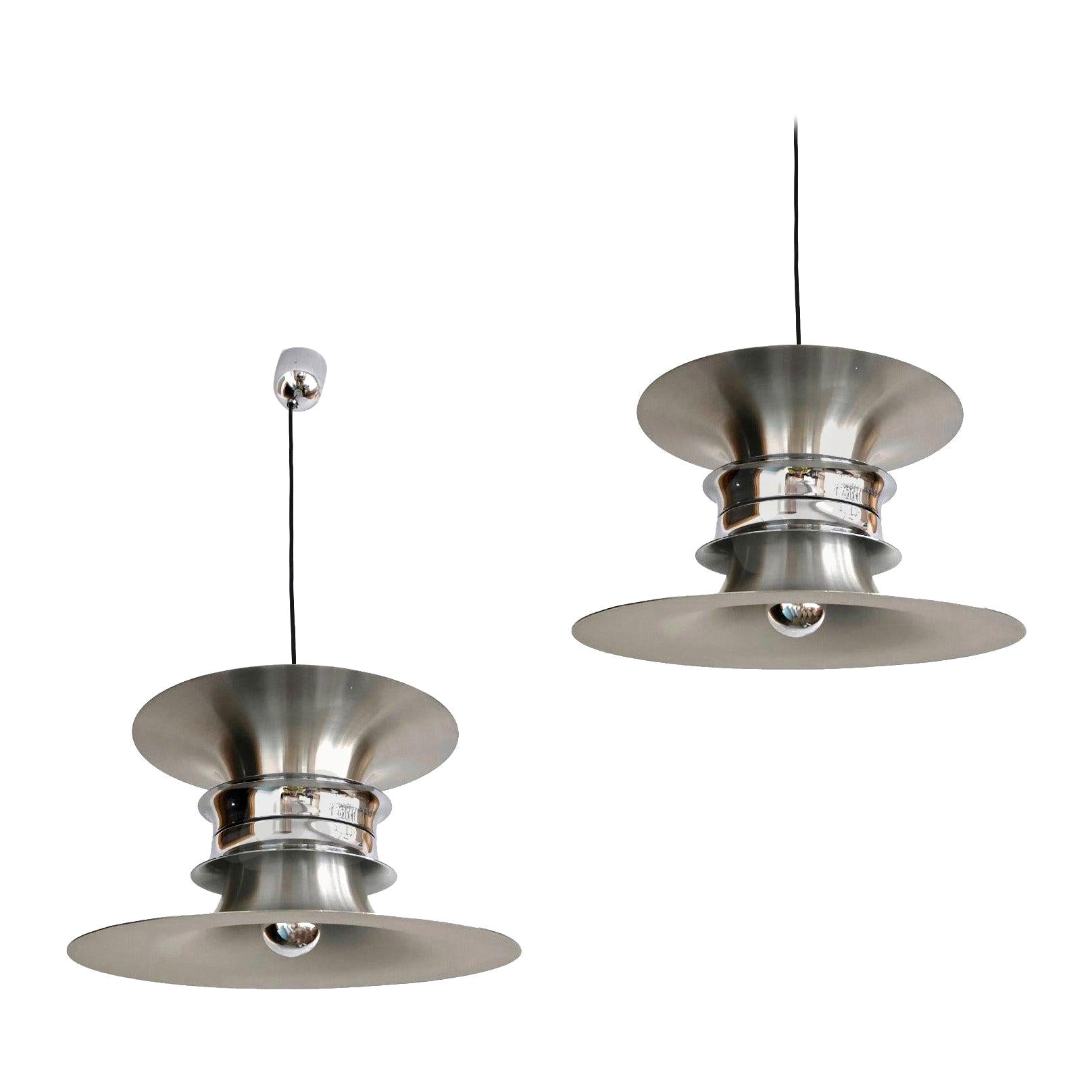 Coppia di lampadari danesi di metà secolo di Bent Nordsted per Lyskaer, anni '70