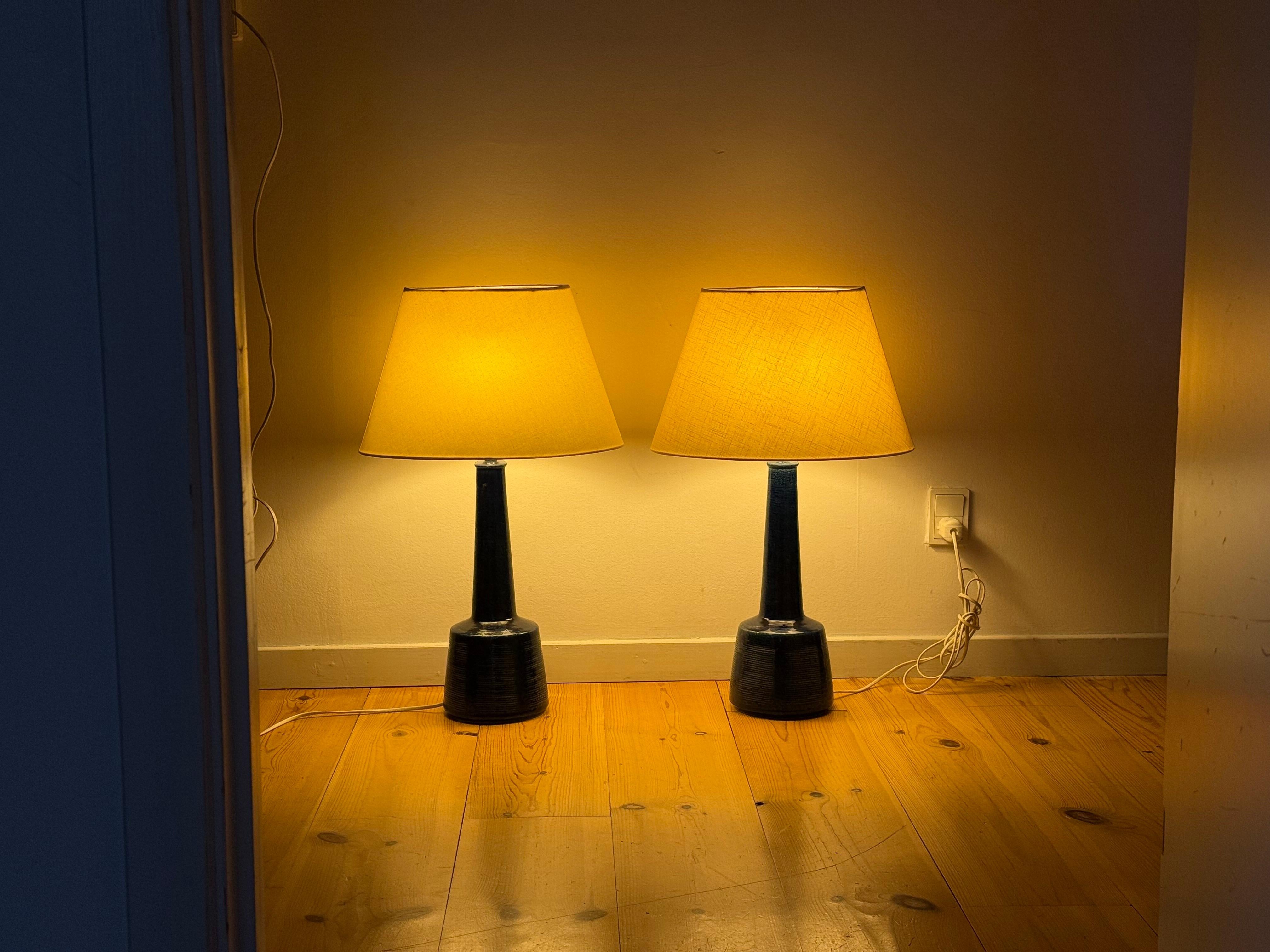 Danish Mid century pair of Table Lamps by Esben Klint for Le Klint, 1960 For Sale 4