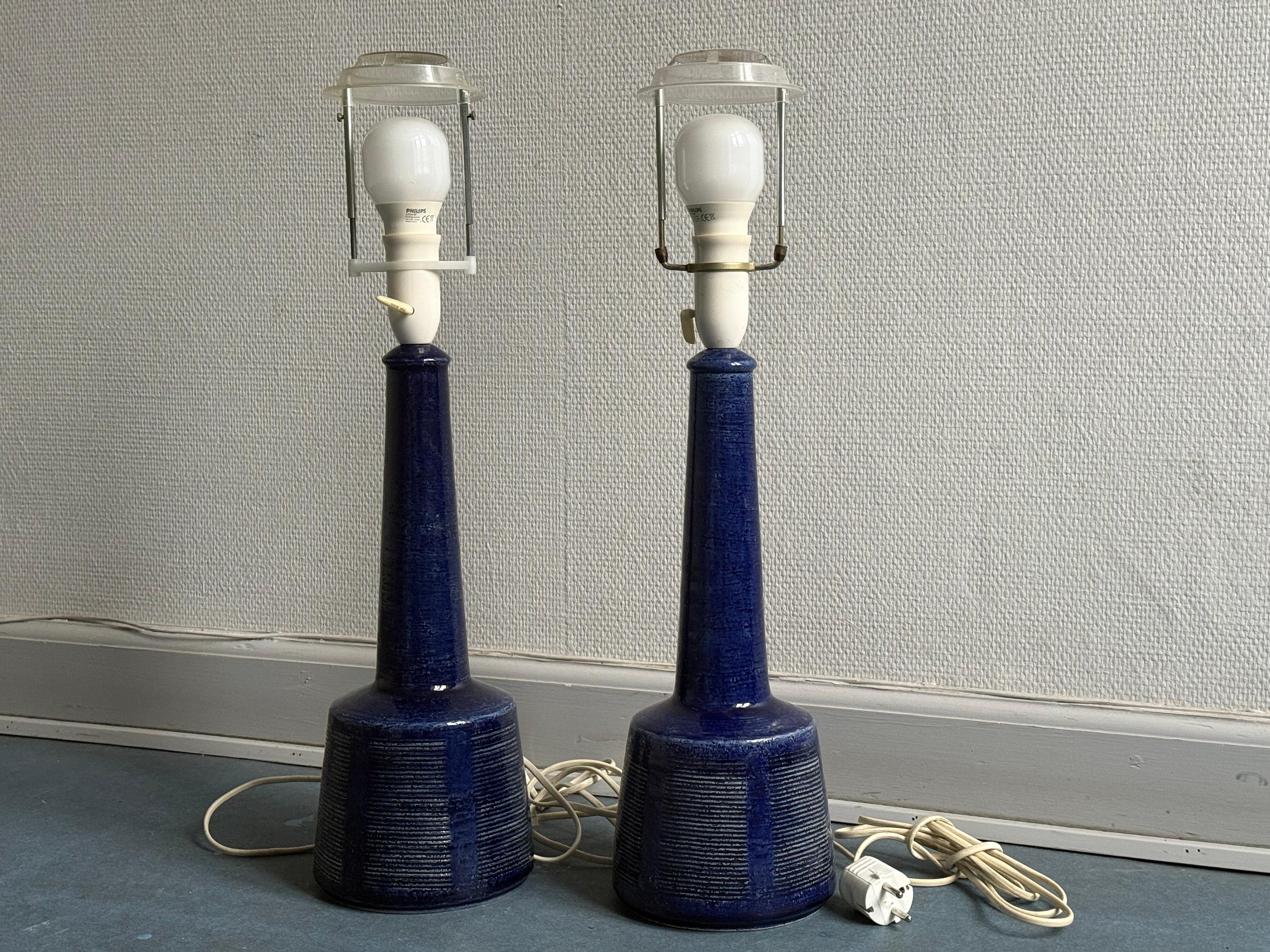 Danish Mid century pair of Table Lamps by Esben Klint for Le Klint, 1960 For Sale 1