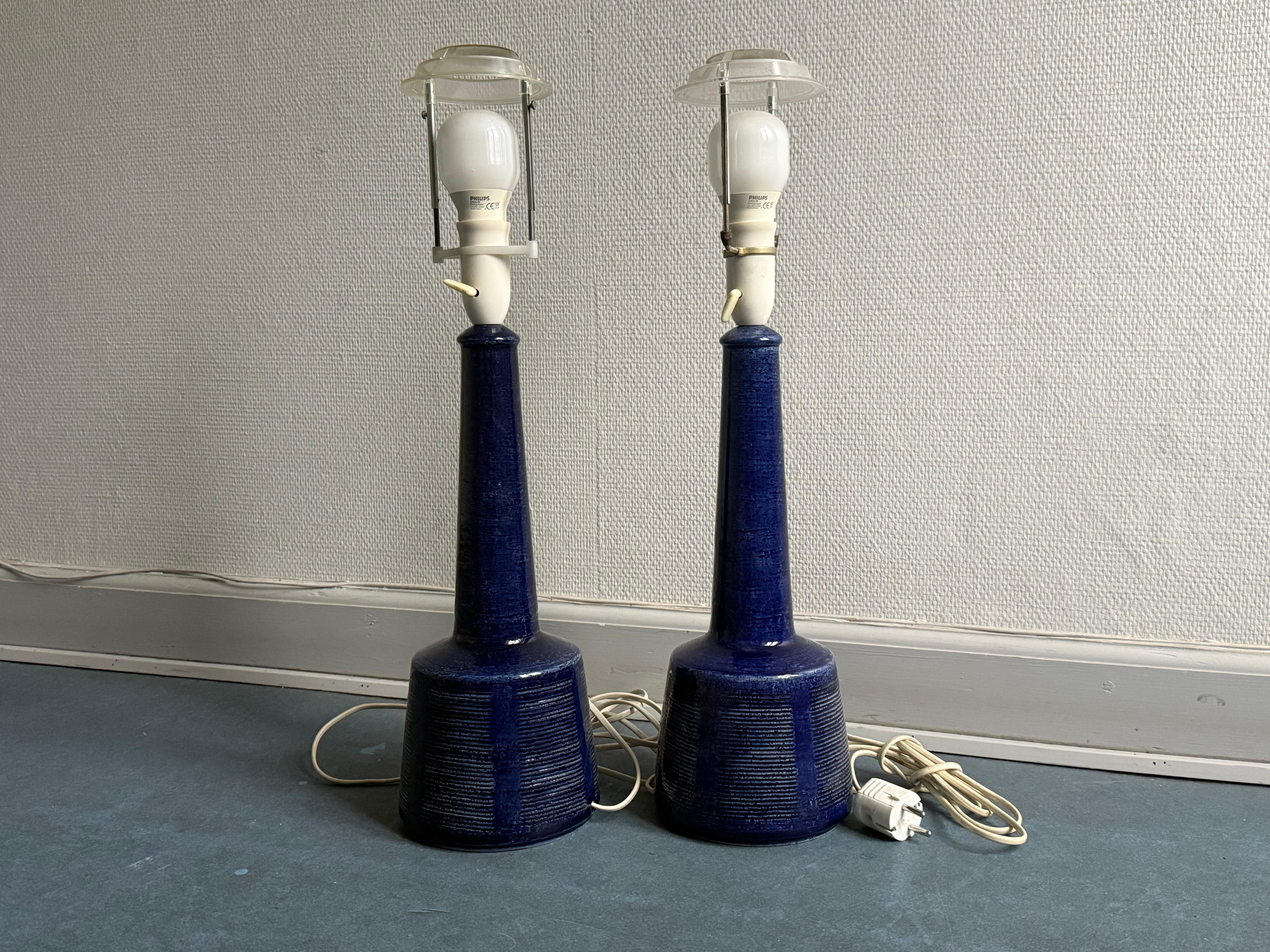 Danish Mid century pair of Table Lamps by Esben Klint for Le Klint, 1960 For Sale 2