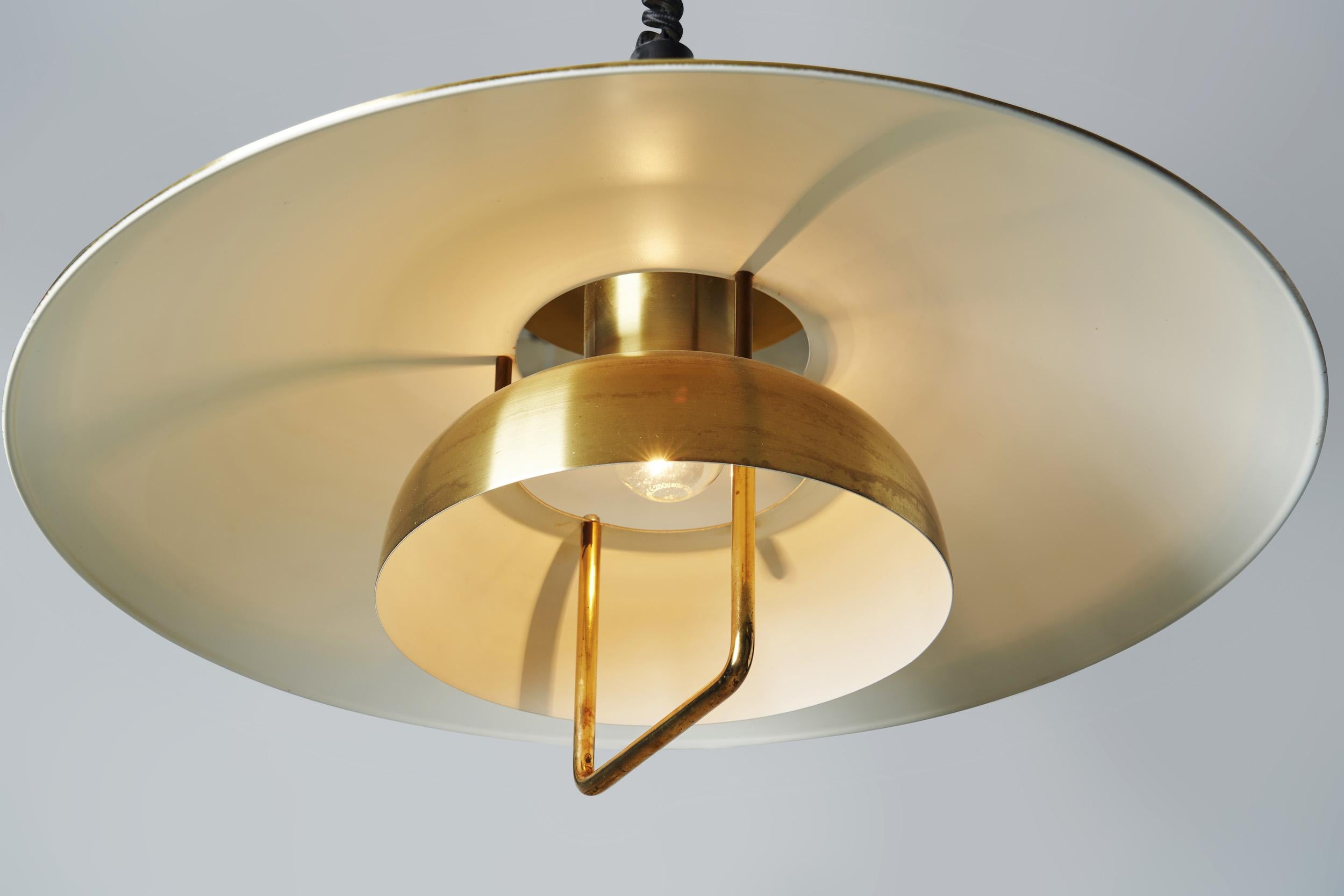 Danish Mid-Century Pendant Lamp by Lyskjær Belysning, Denmark 1960s  7