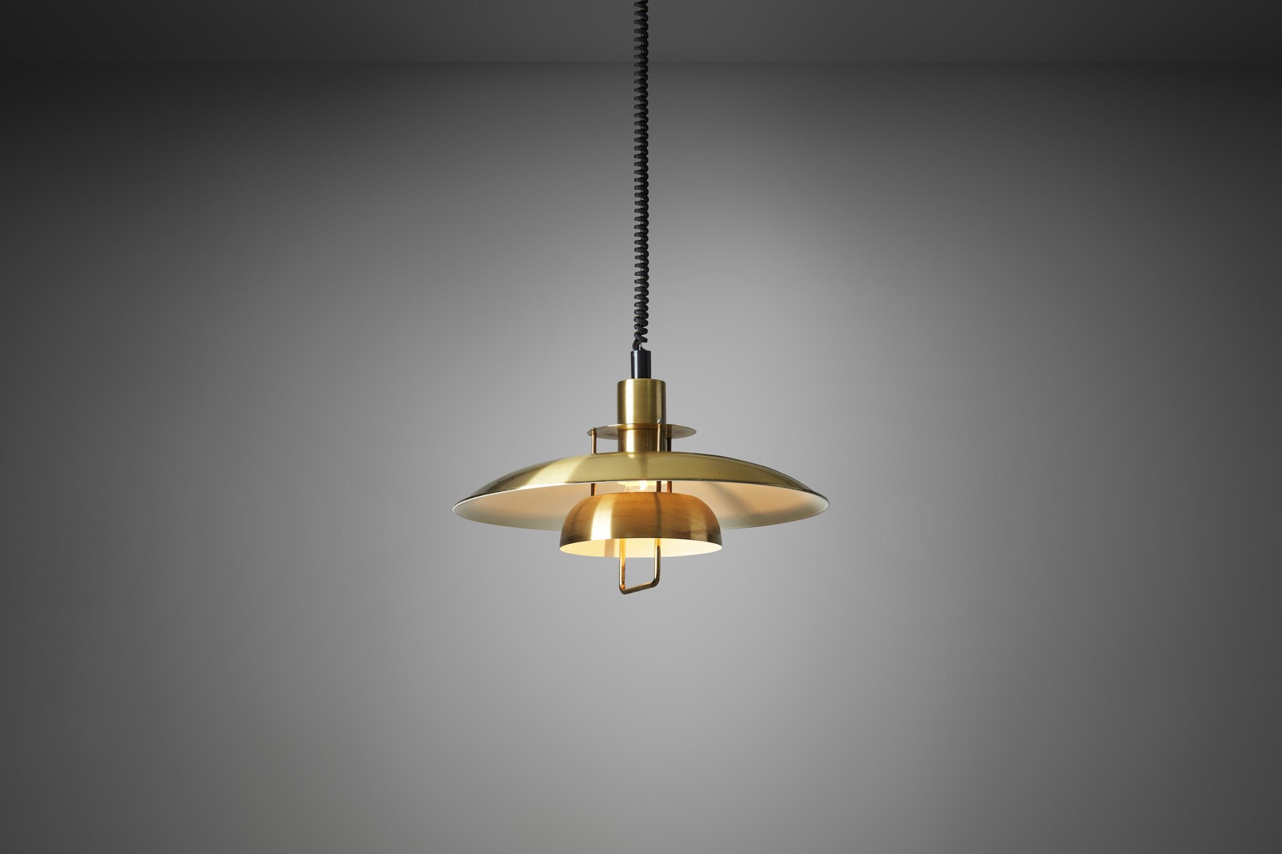 This pendant produced by Lyskjær Belysning is a beautiful example of the functional and stylish characteristic of mid-century Danish design. This model appears modern and classic at the same time, signalling a true timeless design.

This model,