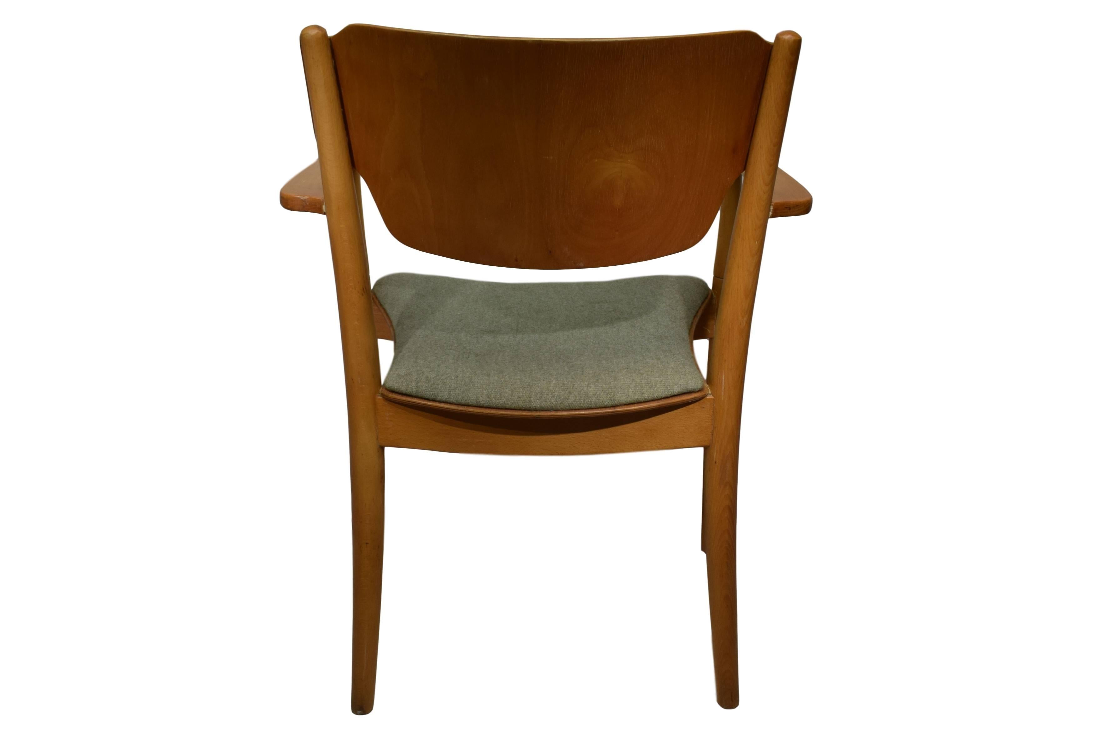 Mid-20th Century Danish Midcentury Portex Chair by Peter Hvidt & Orla Mølgaard, Woollen Fabric For Sale