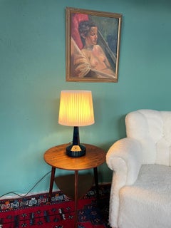 Dänische Mid Century Pottery Tischlampe