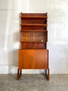 Danish Mid Century Poul Cadovius Cado Wall Unit Bookcase Freestanding