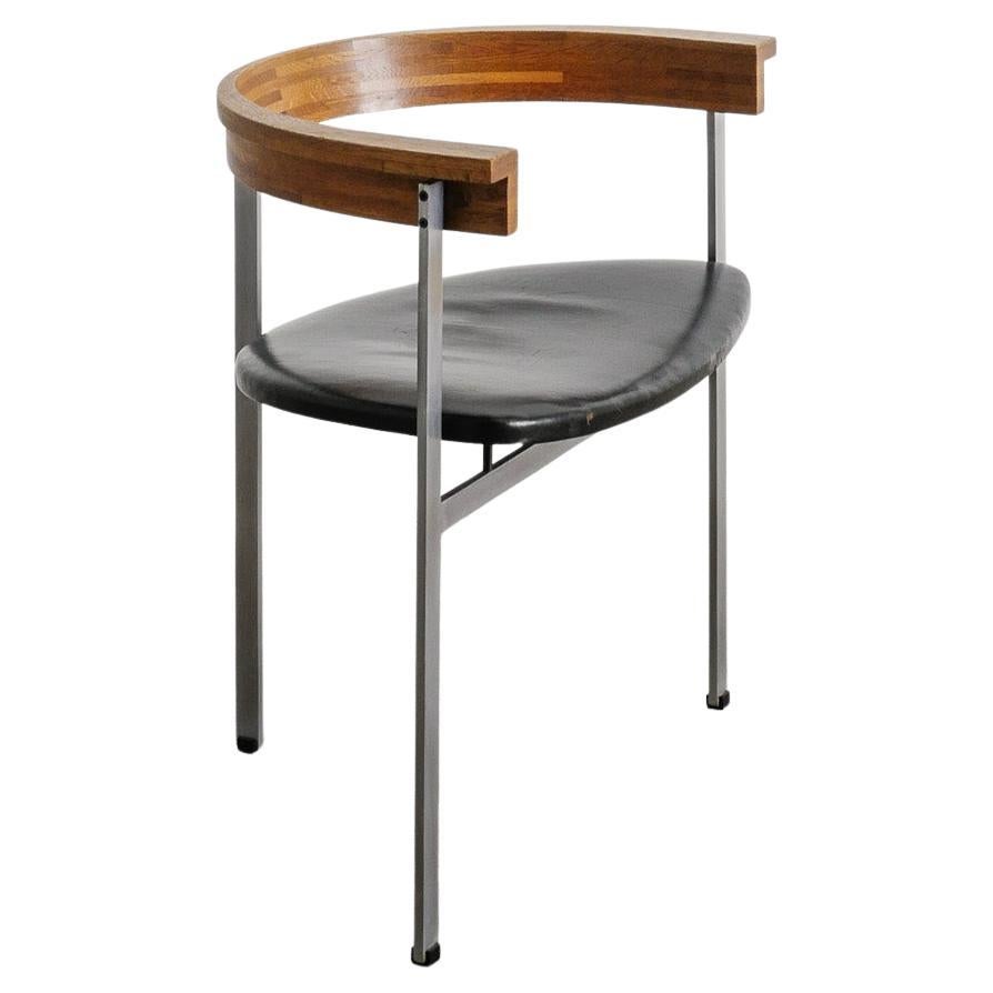 Danish Mid Century Poul Kjaerholm PK11 Wooden Leather Office Armchair by E. Kold