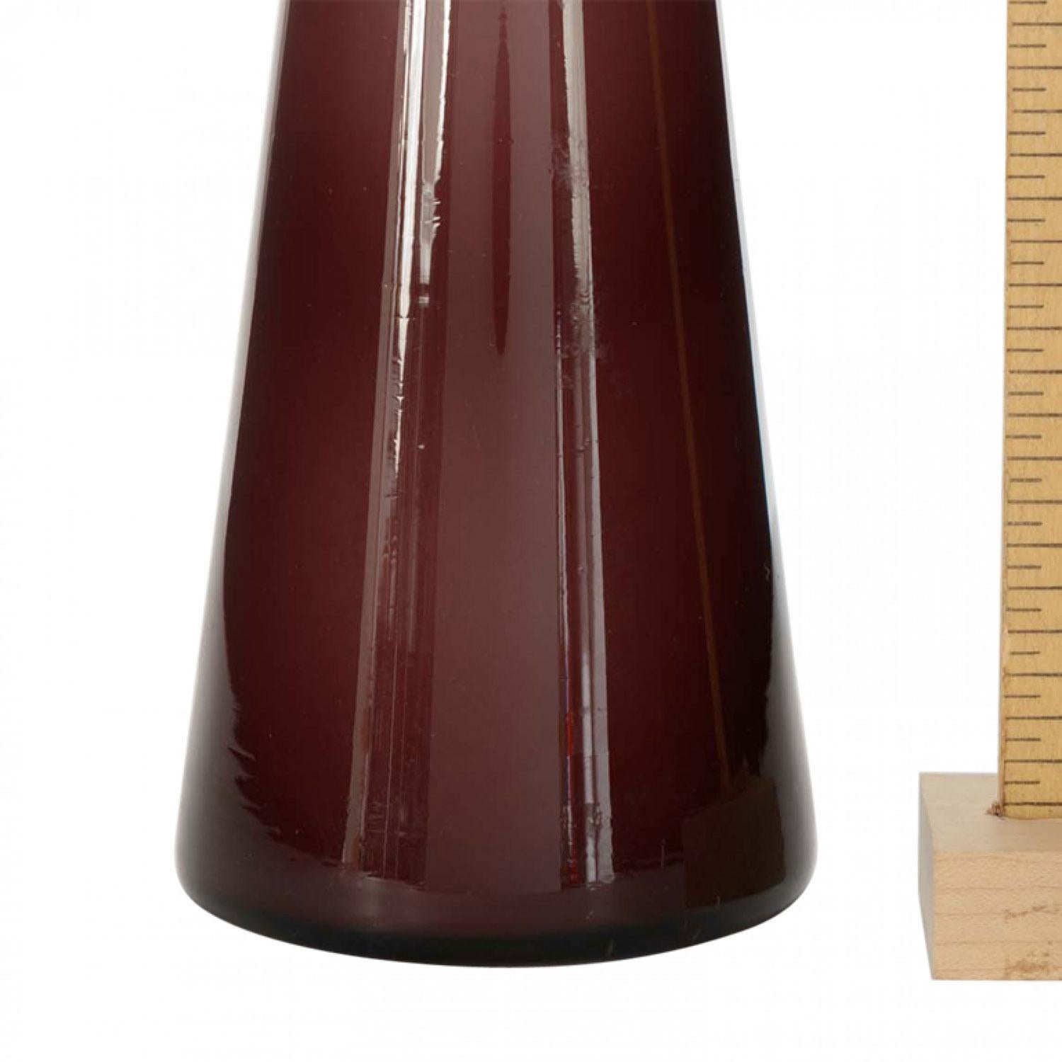 Moderno Danish Mid-Century Purple Glass Bud Vase in vendita