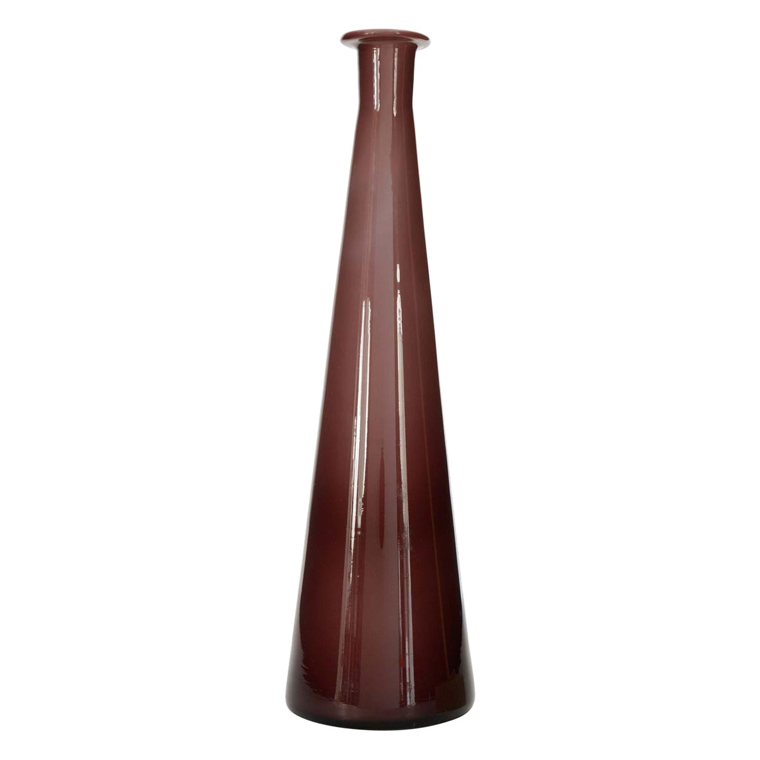 Danish Mid-Century Purple Glass Bud Vase