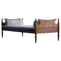 Dänisches Bett "Razorblade" aus der Mitte des Jahrhunderts, Eiche, von Henning Kjærnulf, 1960er Jahre