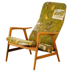 Danish Mid-Century Reclining Highback Lounge Chair Model 4312 by Fritz Hansen