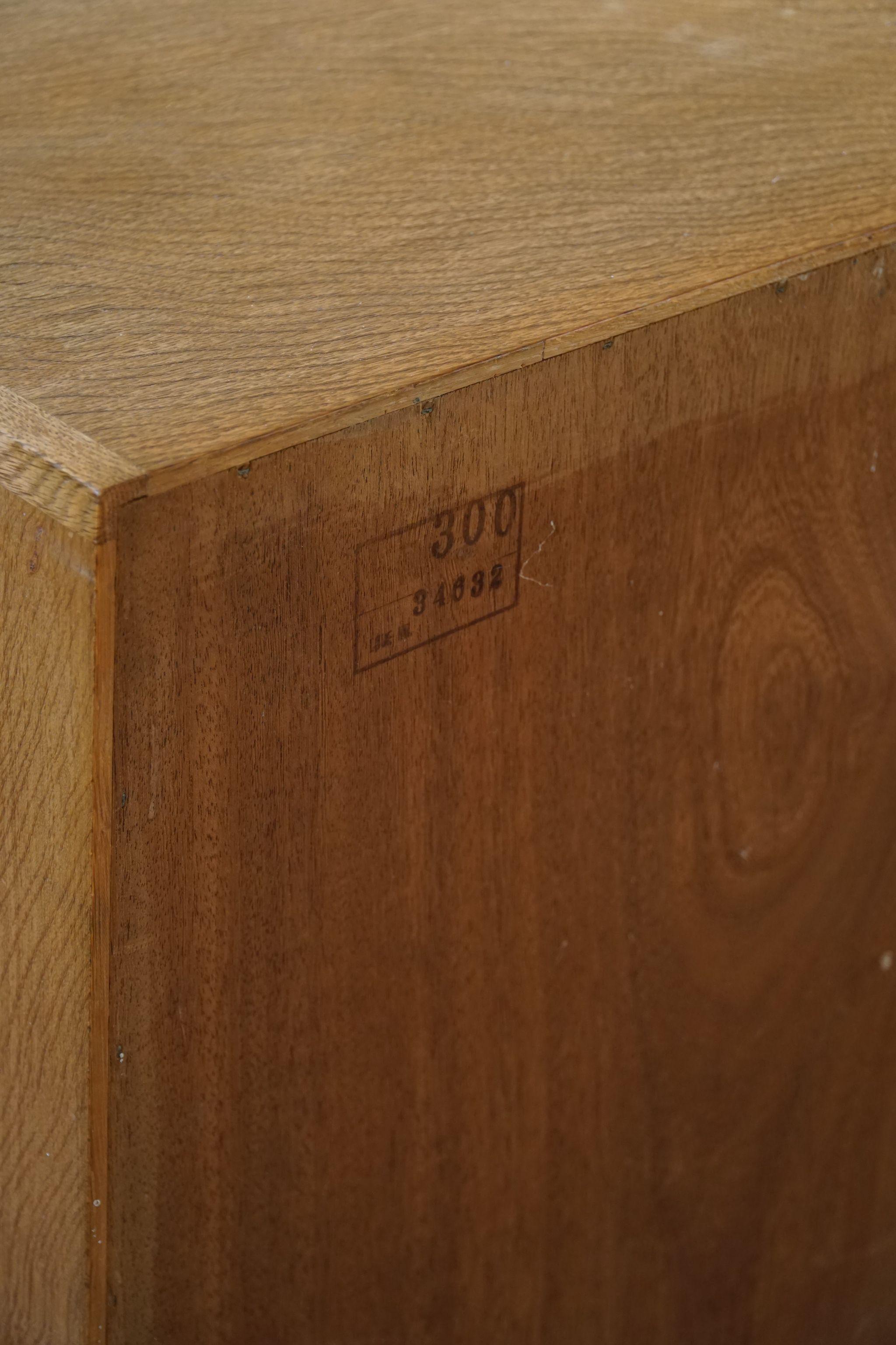 Danish Mid Century Rectangular Brutalist Classic Sideboard, Made in Oak, ca 1950 5