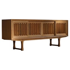 Danish Mid Century Rectangular Brutalist Classic Sideboard, Made in Oak, Ca 1950