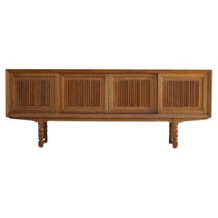 Danish Mid Century Rectangular Brutalist Classic Sideboard, Made in Oak, Ca 1950