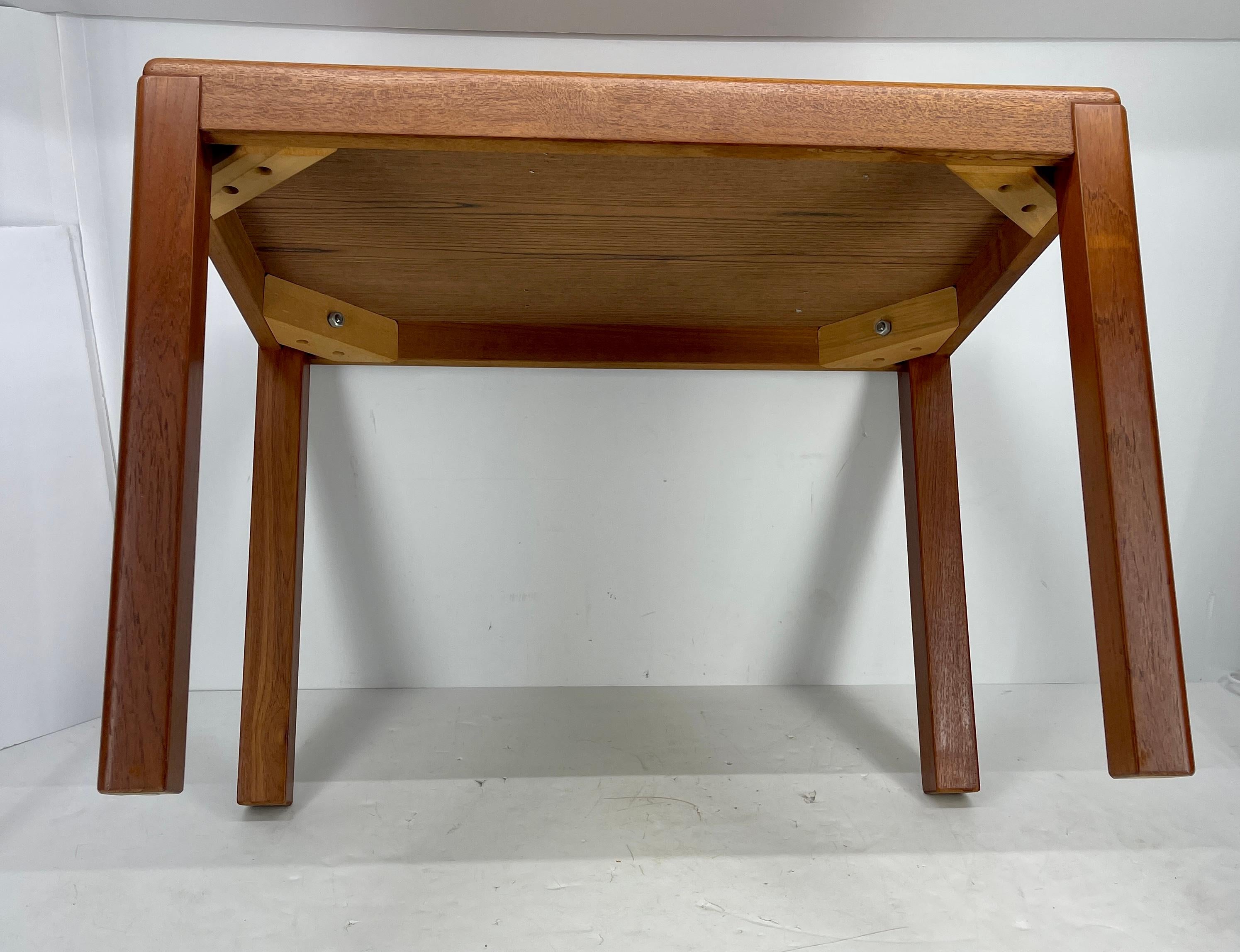 Danish Mid-Century Rectangular Teak Side Table, Vejle Stole og Mobelfabrik For Sale 9