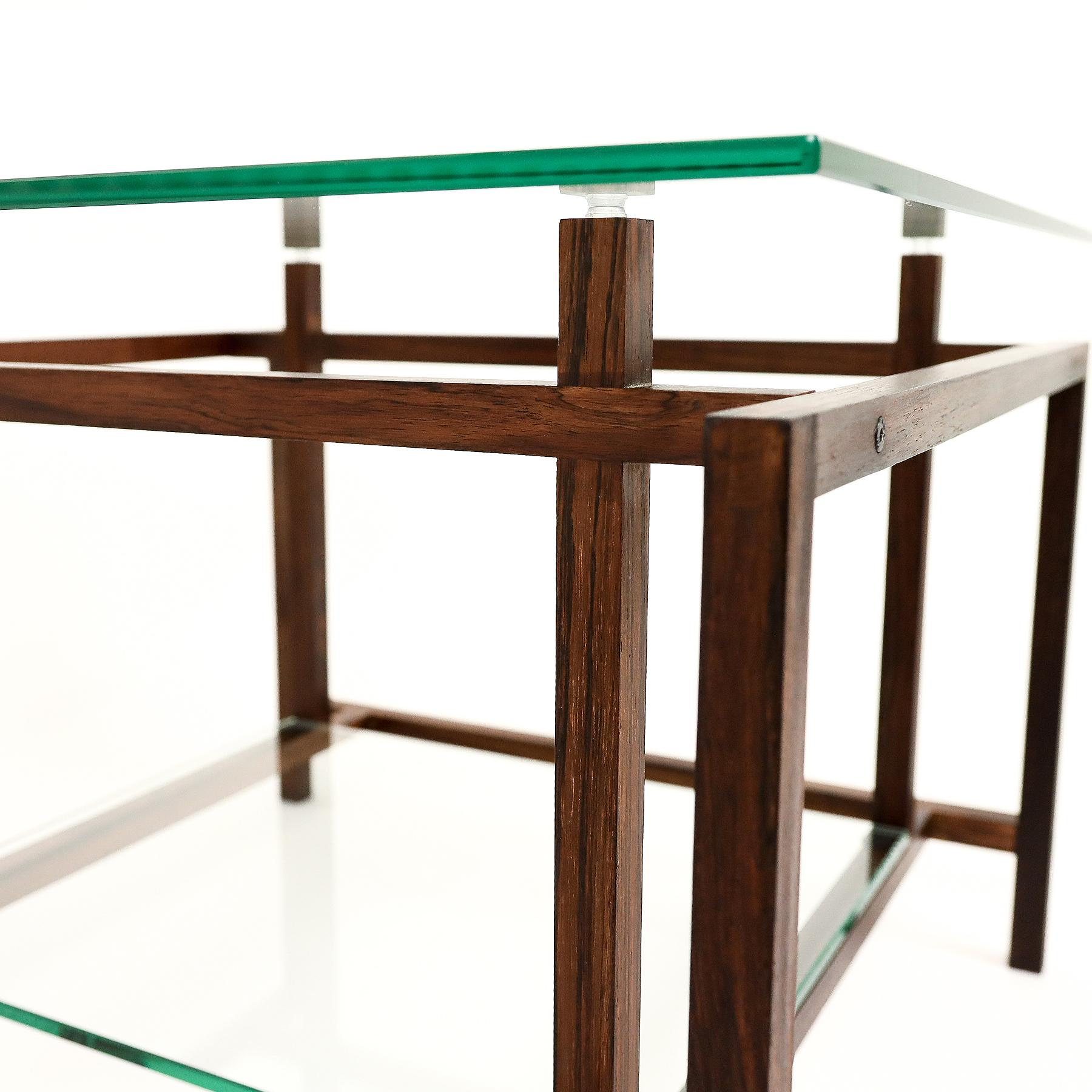 Mid-Century Modern Danish Mid Century Rosewood And Glass Coffee Table By Henning Norgaard