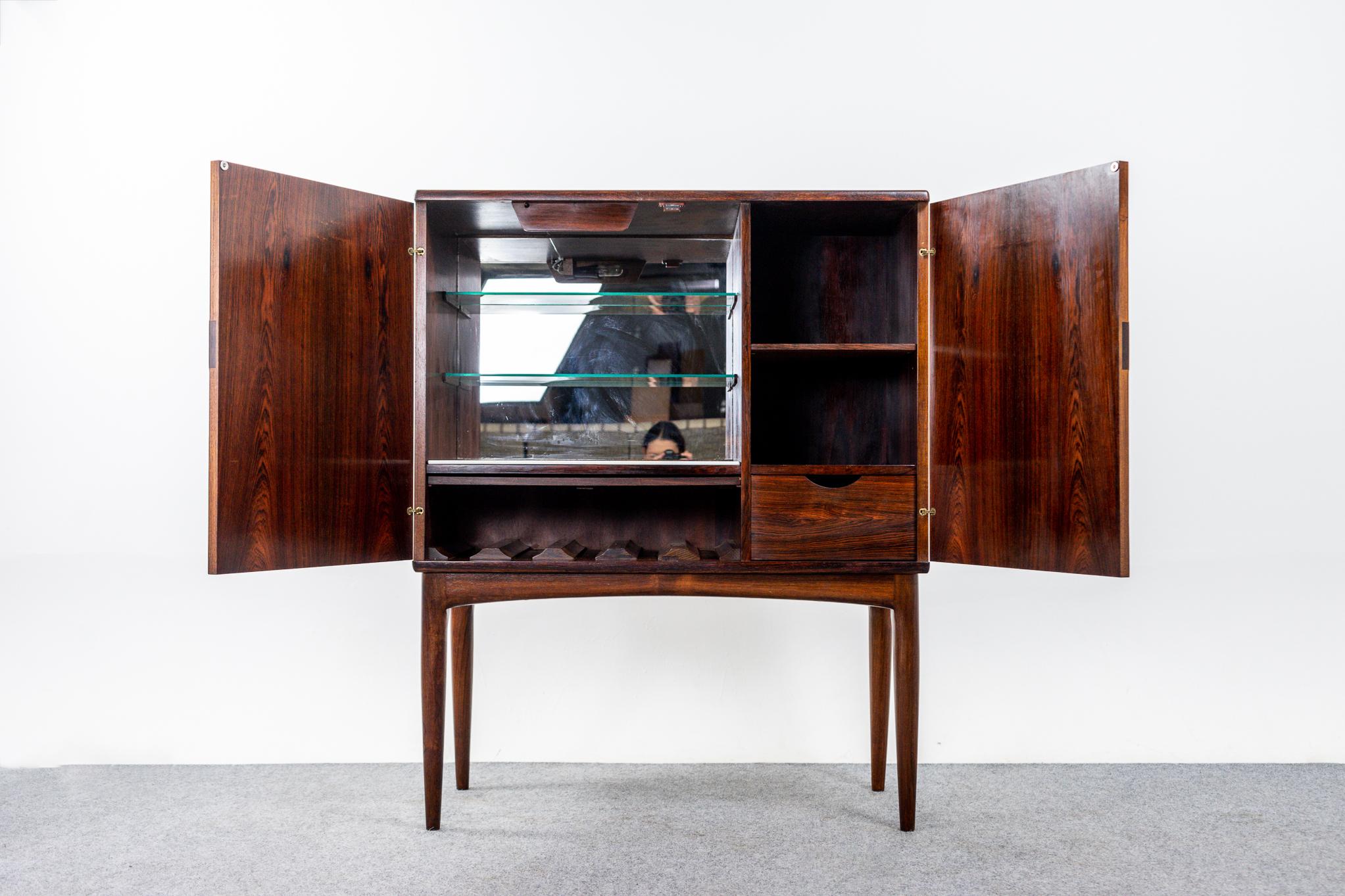 Scandinavian Modern Danish Mid Century Rosewood Bar Cabinet