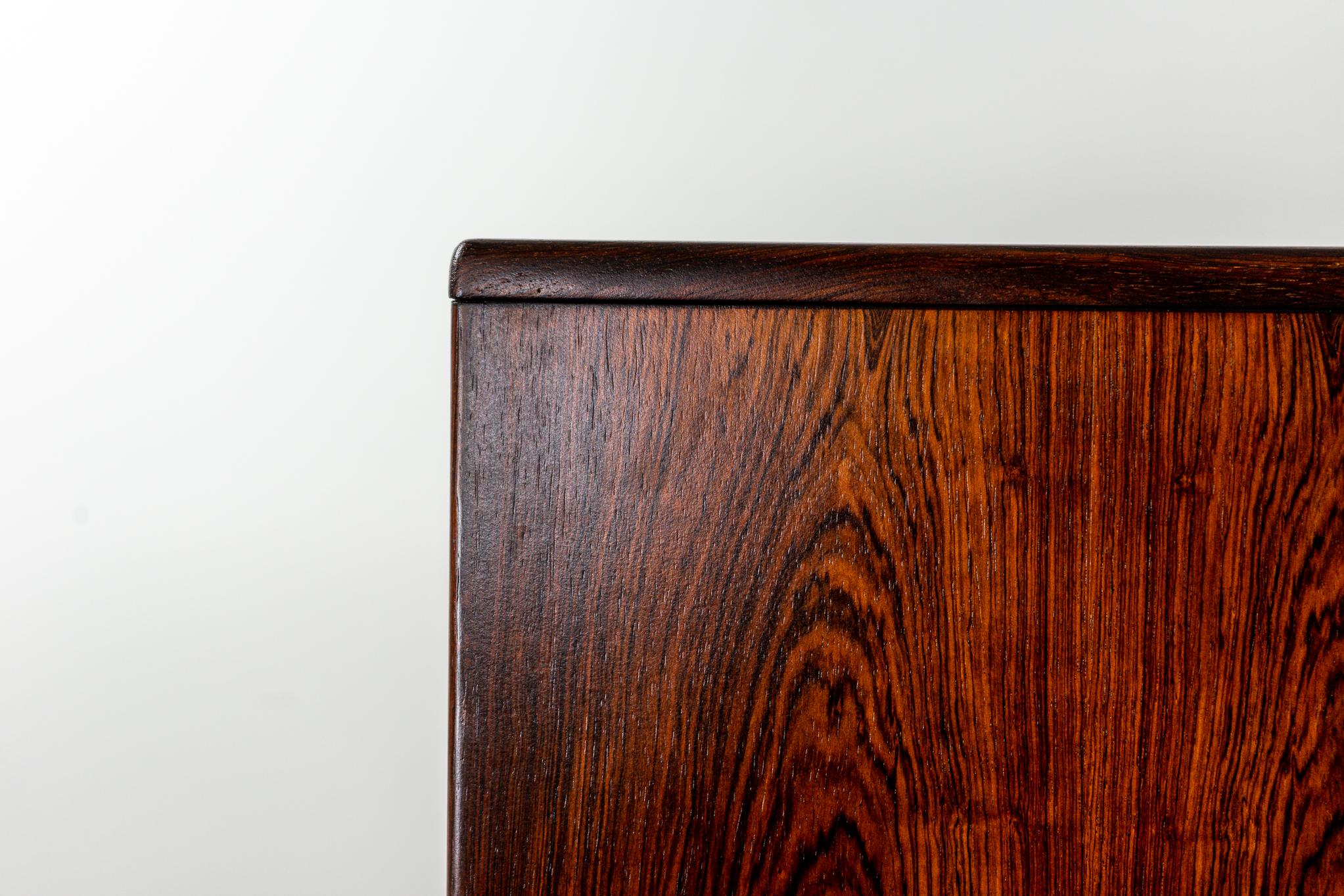 Danish Mid Century Rosewood Bar Cabinet In Good Condition In VANCOUVER, CA